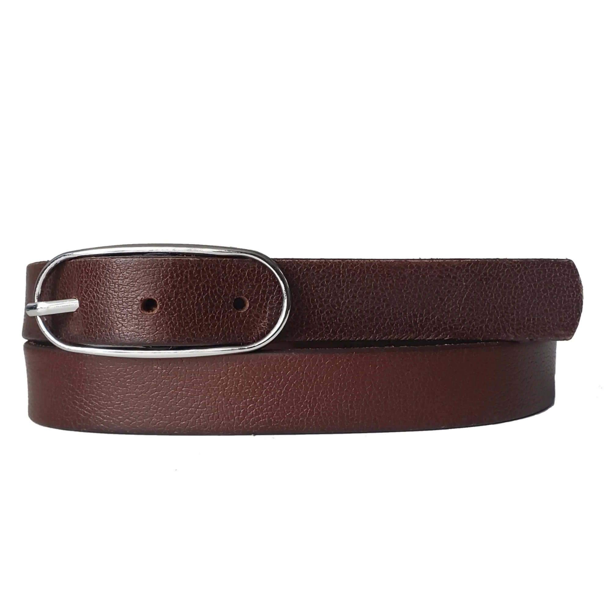 Aika - Black Leather Waist Belt with Oval Buckle - Made in Canada - Image 5