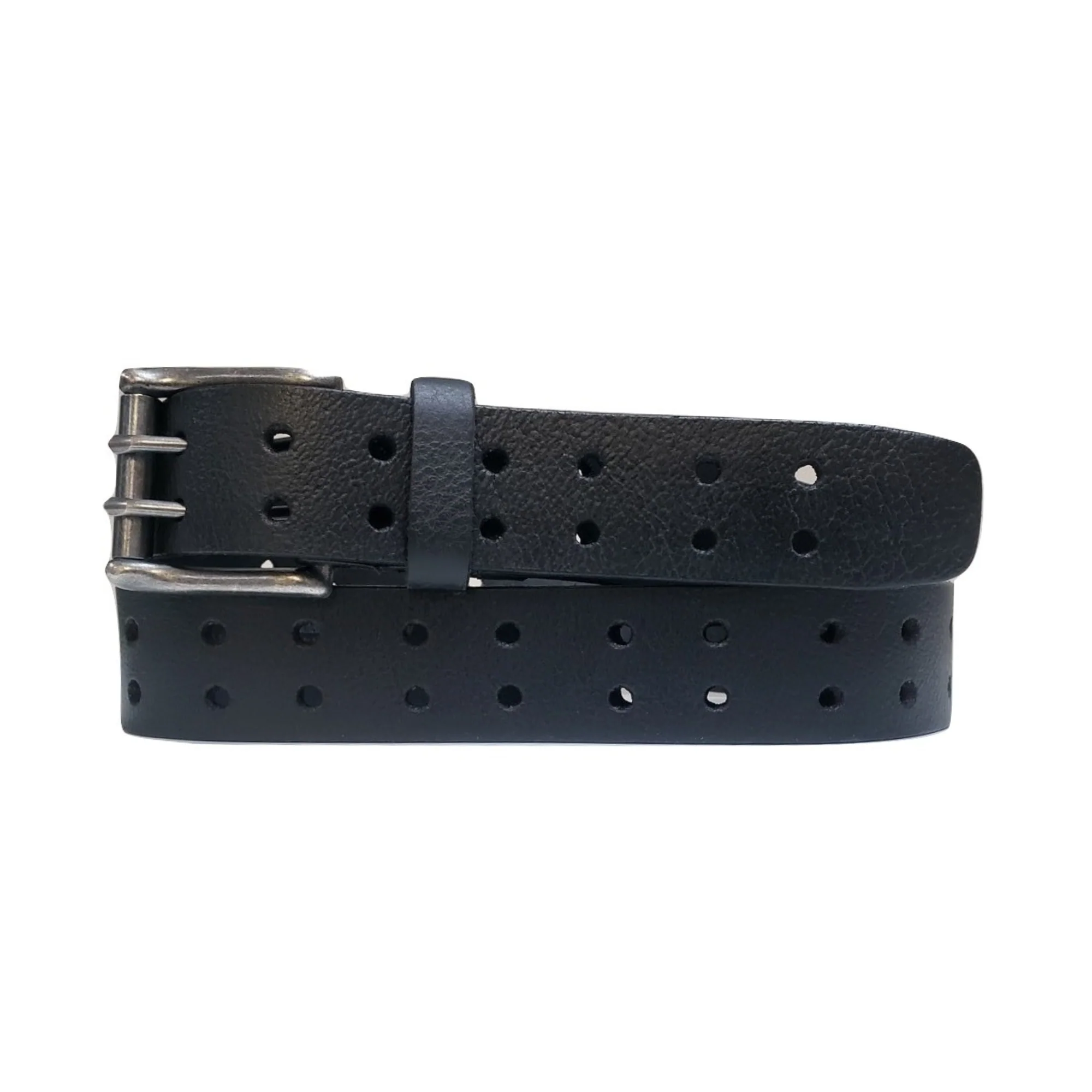 Brown Double Hole Full Grain Leather Belt - Image 6