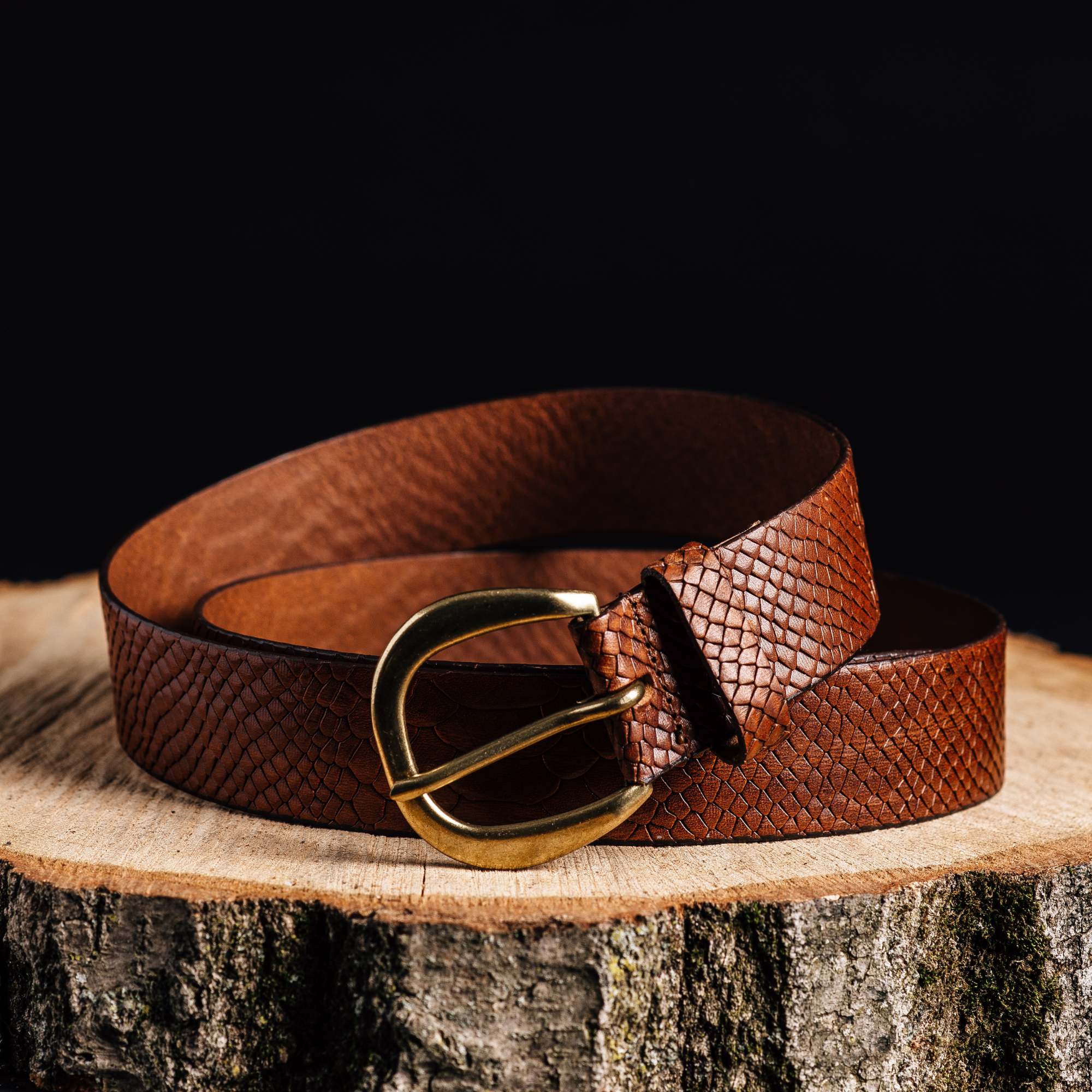 Snake Skin Embossed 100 % Real Leather Belt Made in Canada - Image 6