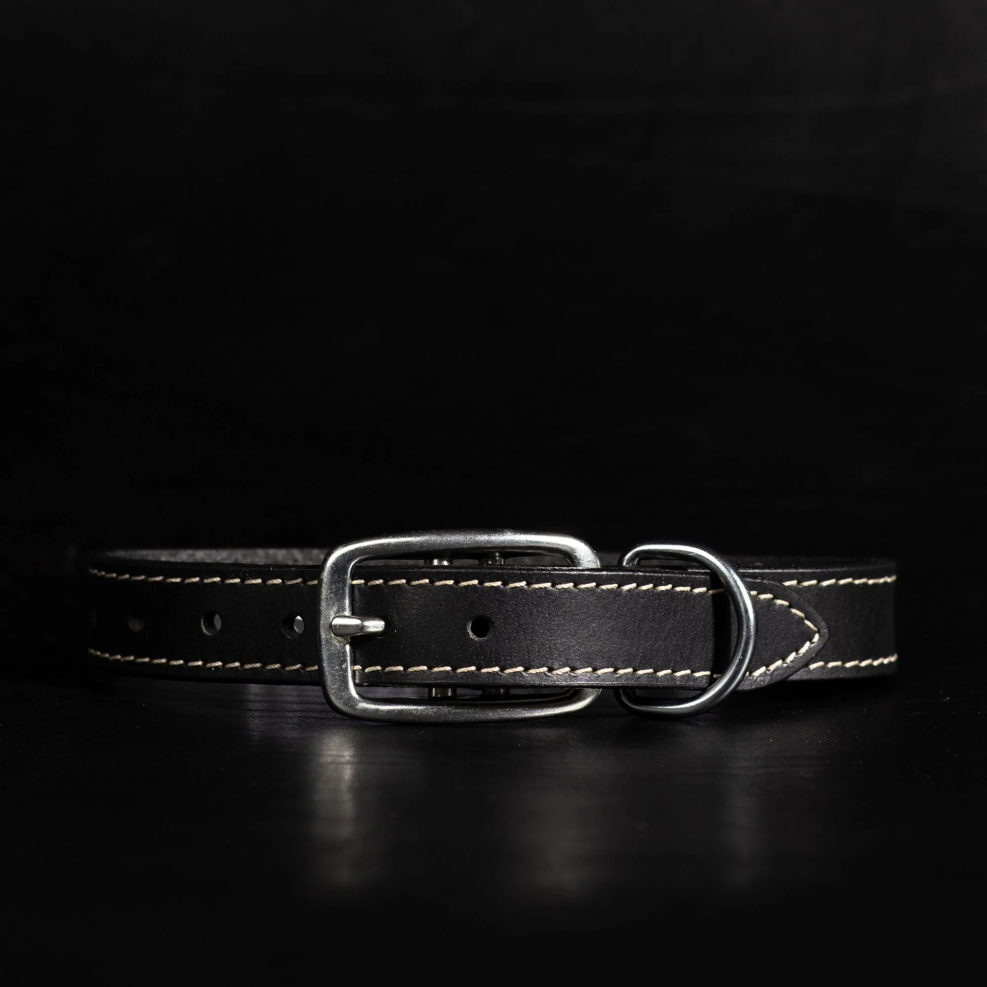 Trailblazer - Brown Stitched Premium Leather Dog Collar - Made in Canada - Image 3