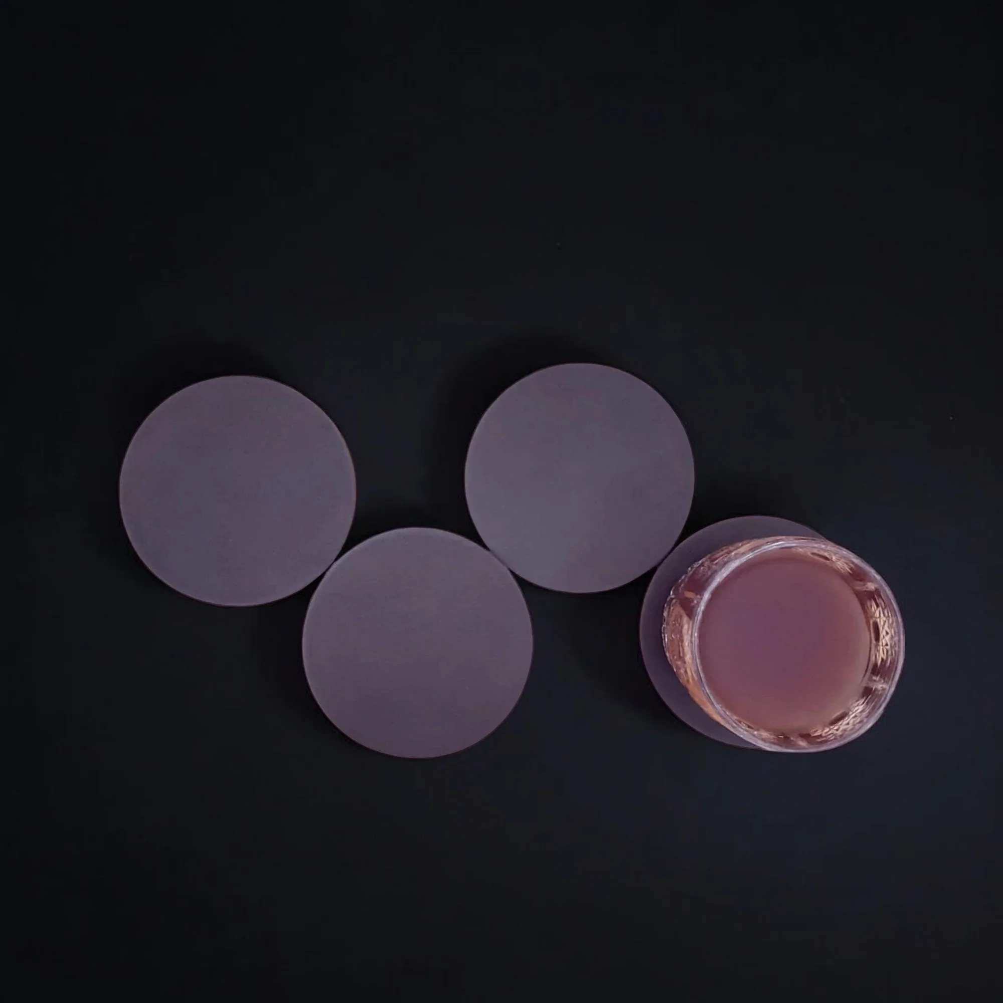 Circle Coasters - Cognac Distressed Leather Coasters - Made in Canada - Image 3
