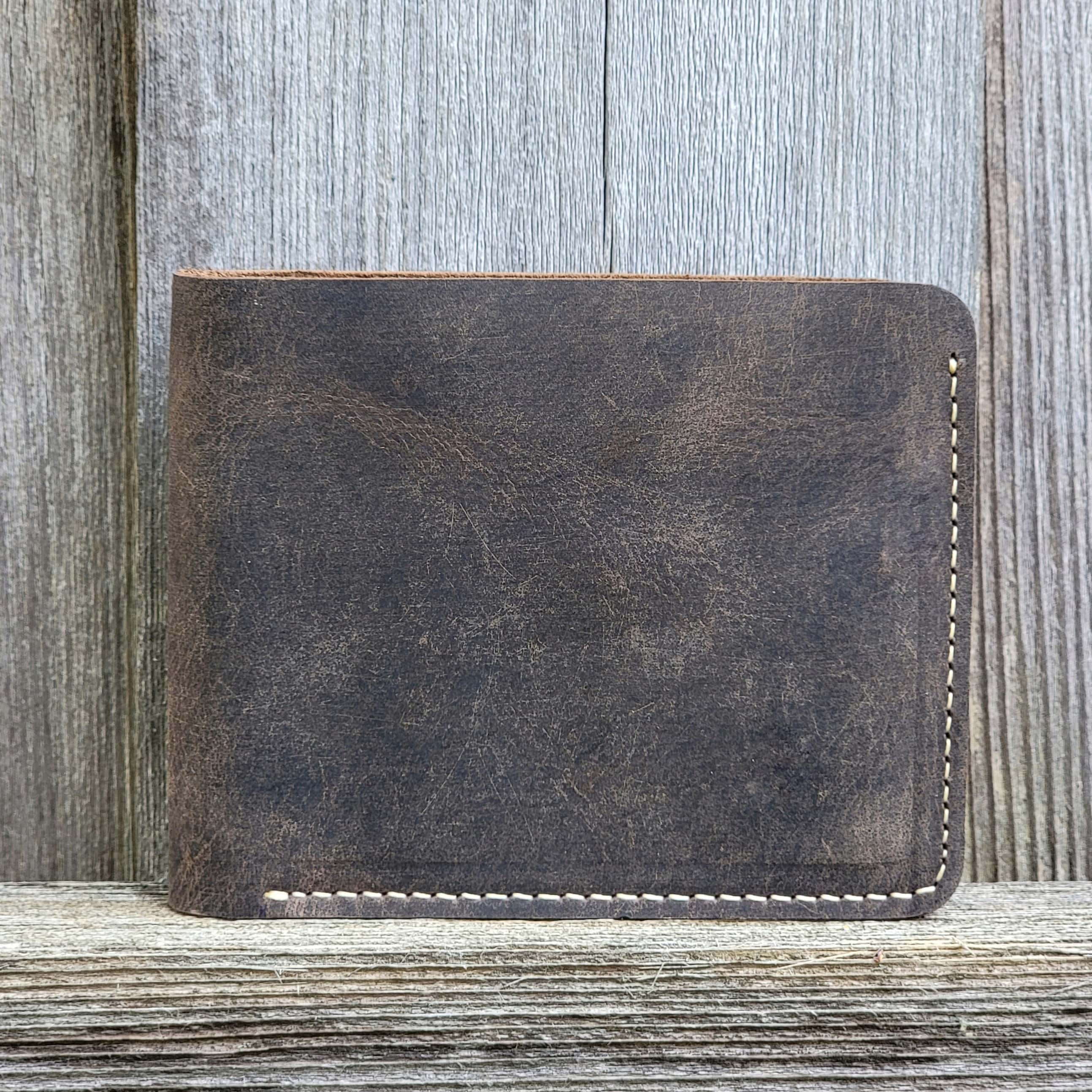 Black Full Grain Leather Wallet with Coin Pouch - Made in Canada - Image 4