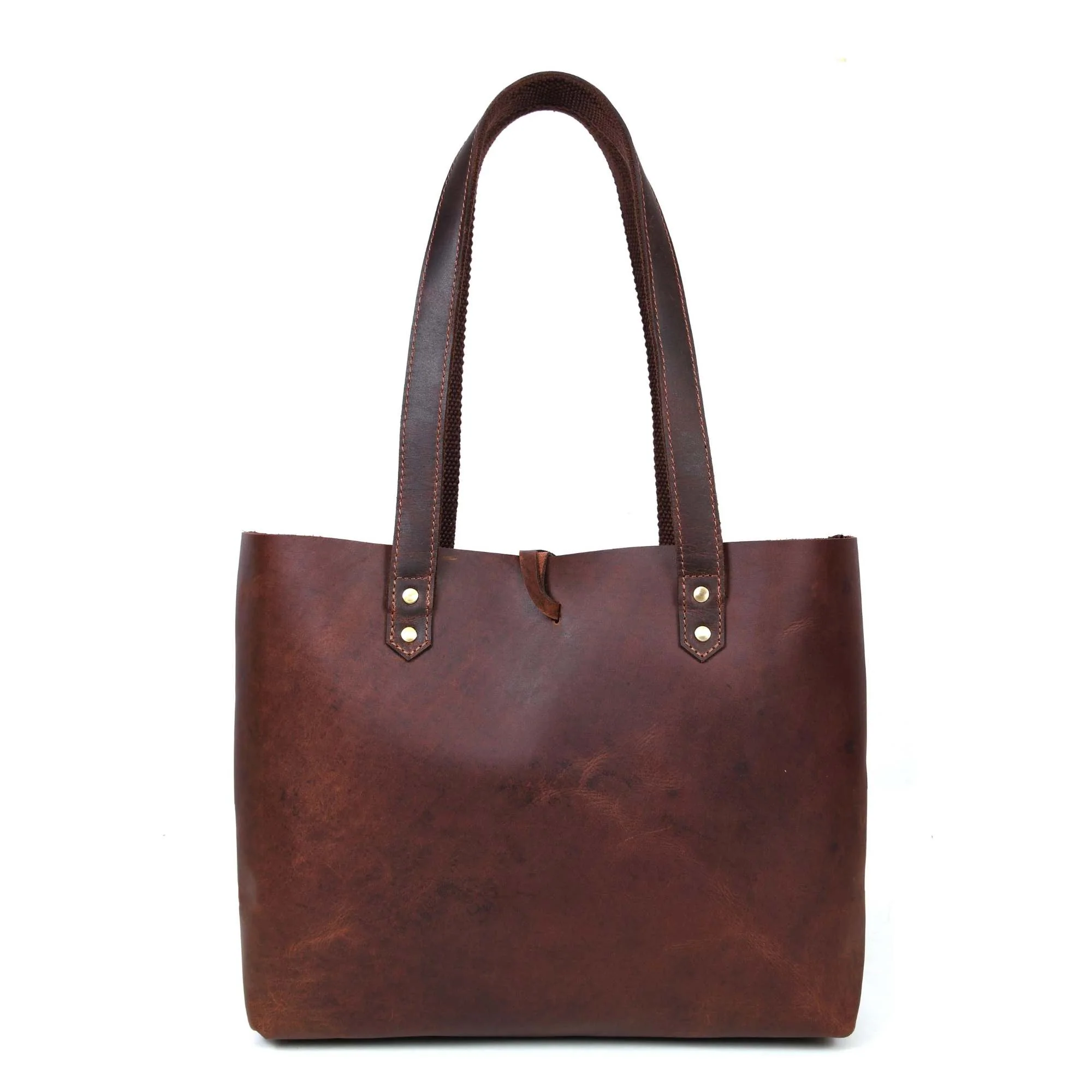 Tolredo - Brown Leather Tote Bag with Leather Closure - Image 6
