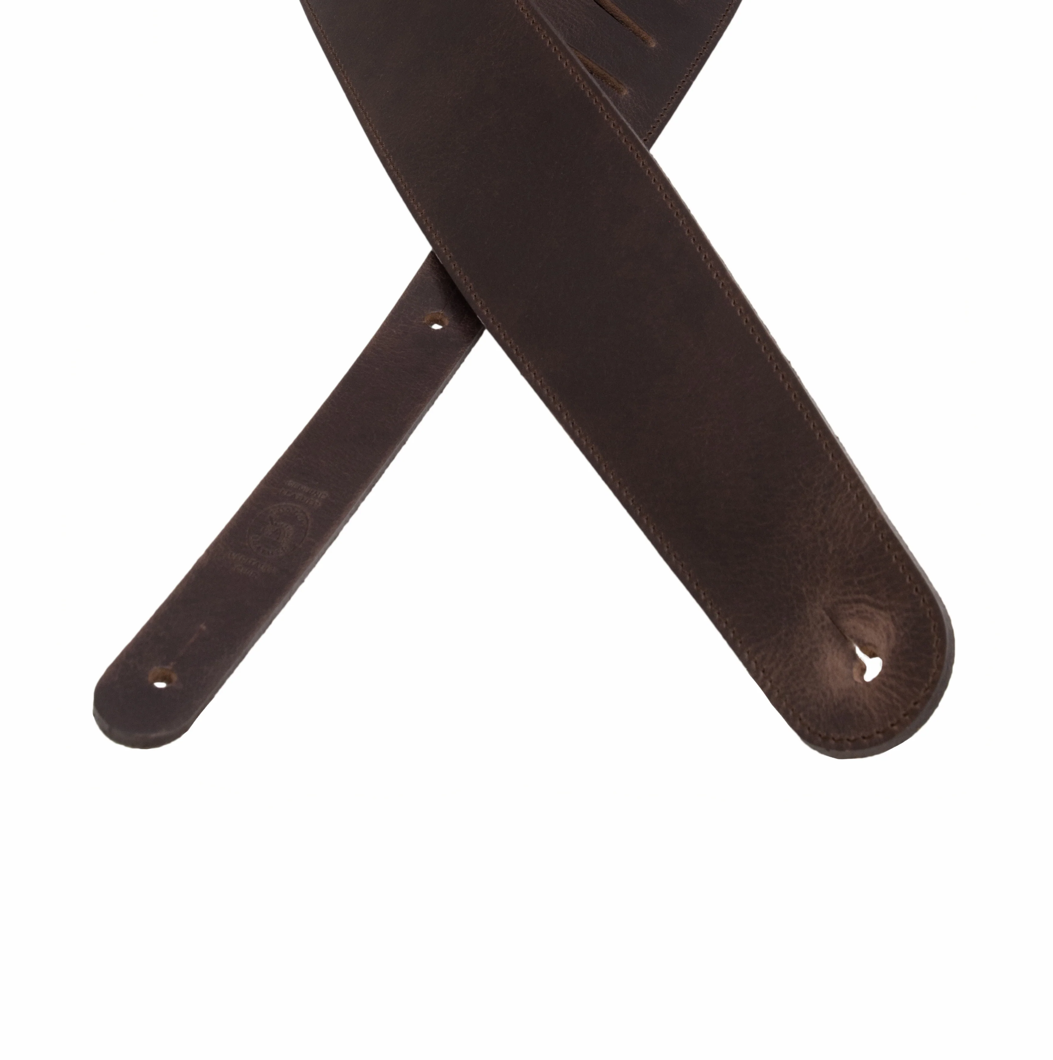 The Legend - Heavyweight Black Smooth Full Grain Leather Guitar Strap - Image 5