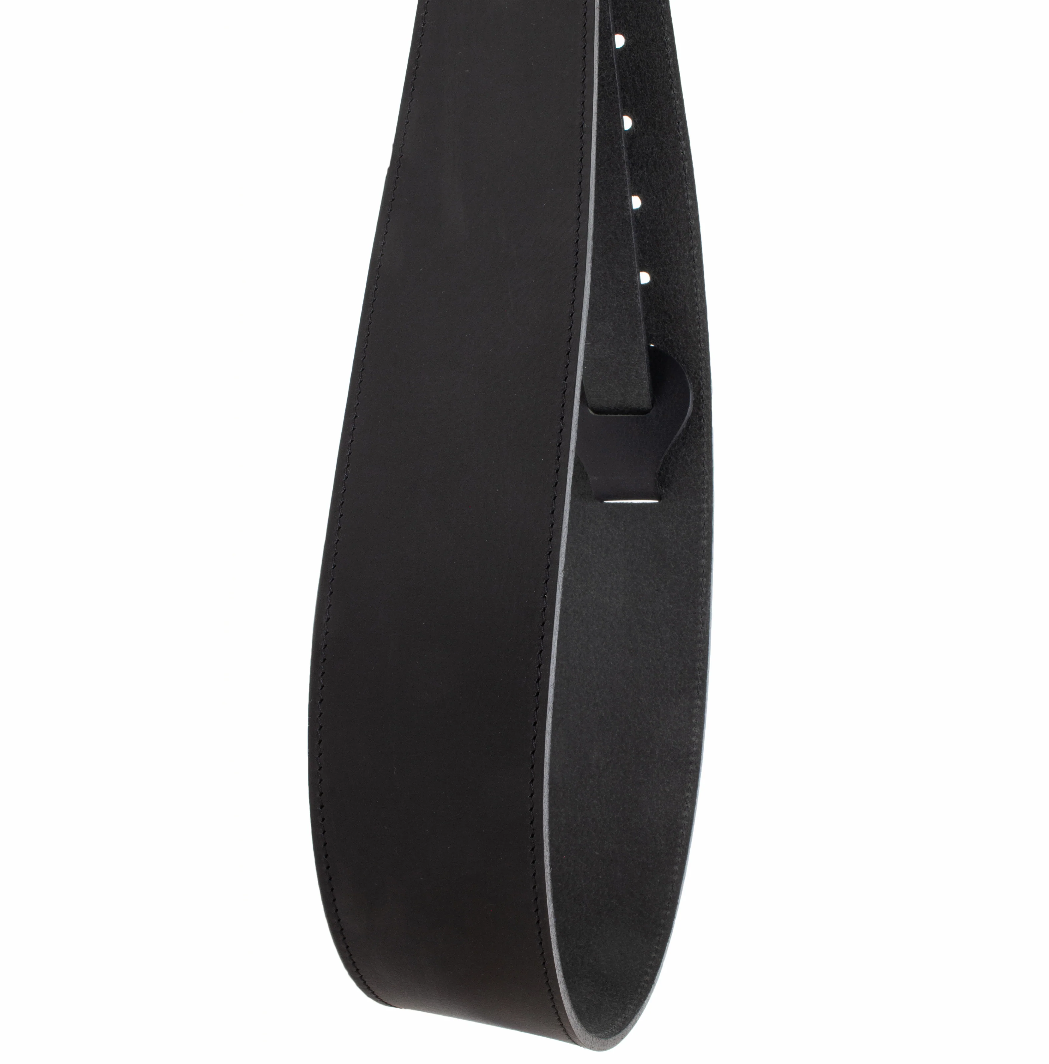 The Legend - Heavyweight Black Smooth Full Grain Leather Guitar Strap - Image 8