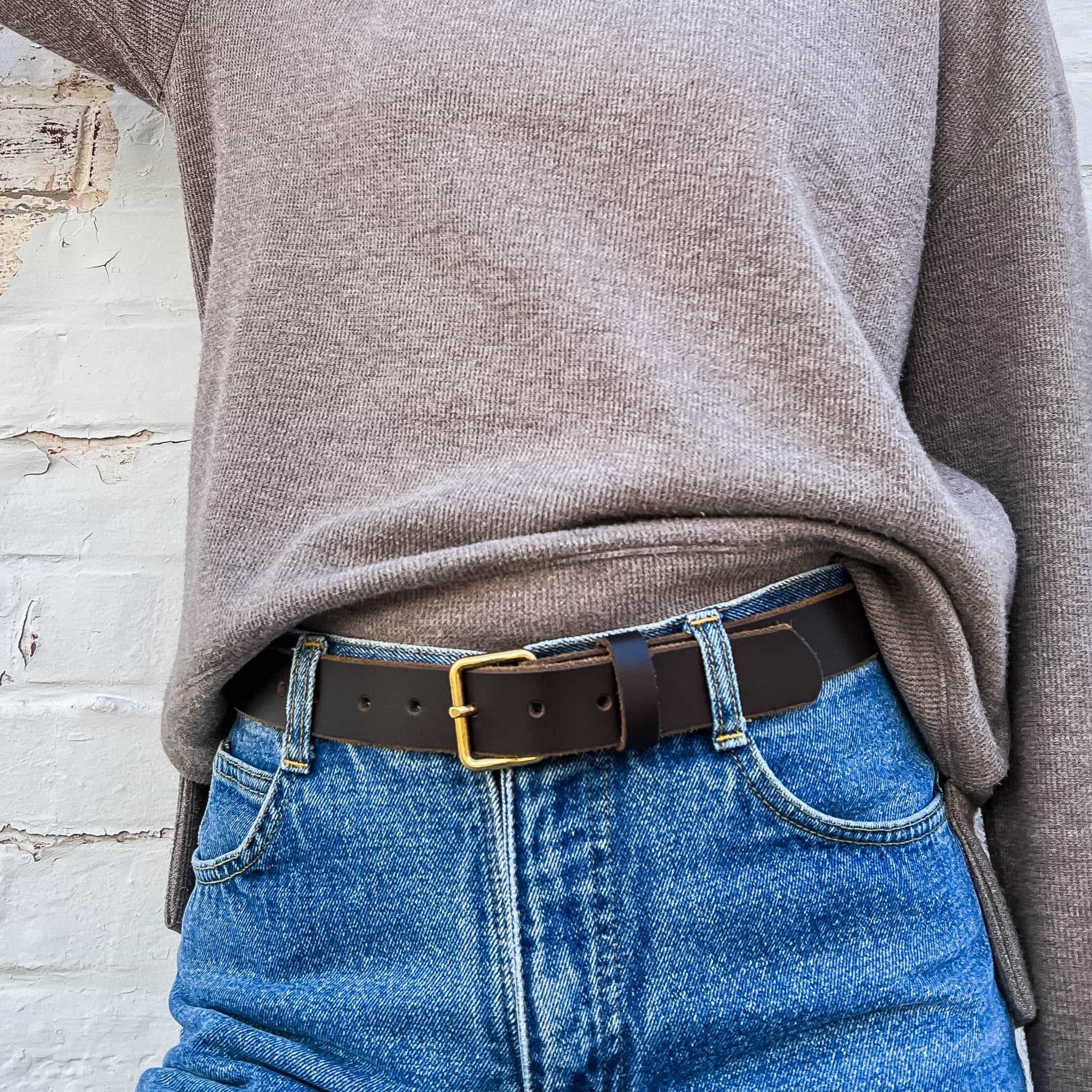 Kyomi- Black 100% Premium Leather Belt- Made in Canada - Image 7
