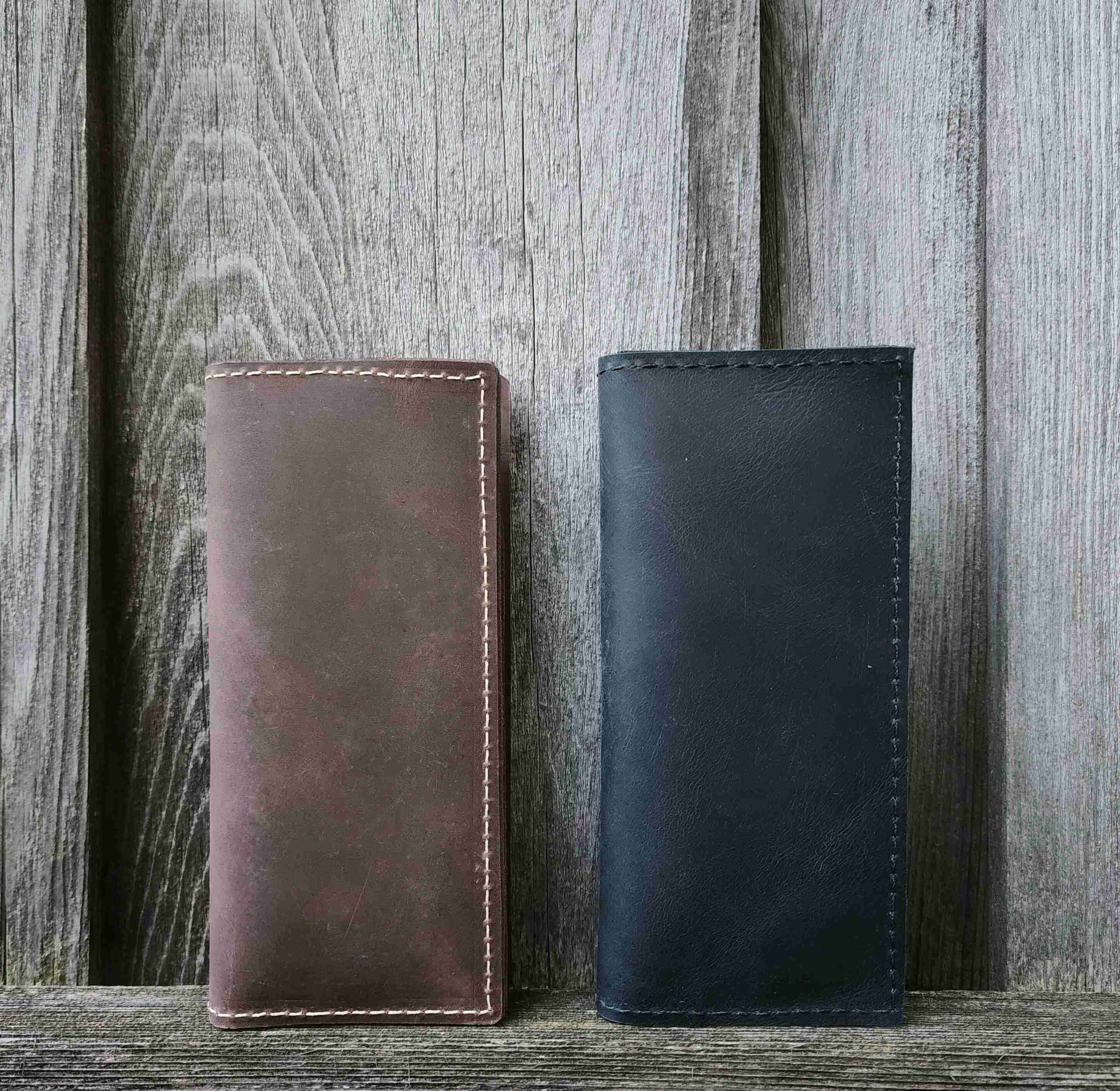 The Long Wallet - Black 100% Full-Grain Leather Long Wallet - Image 3