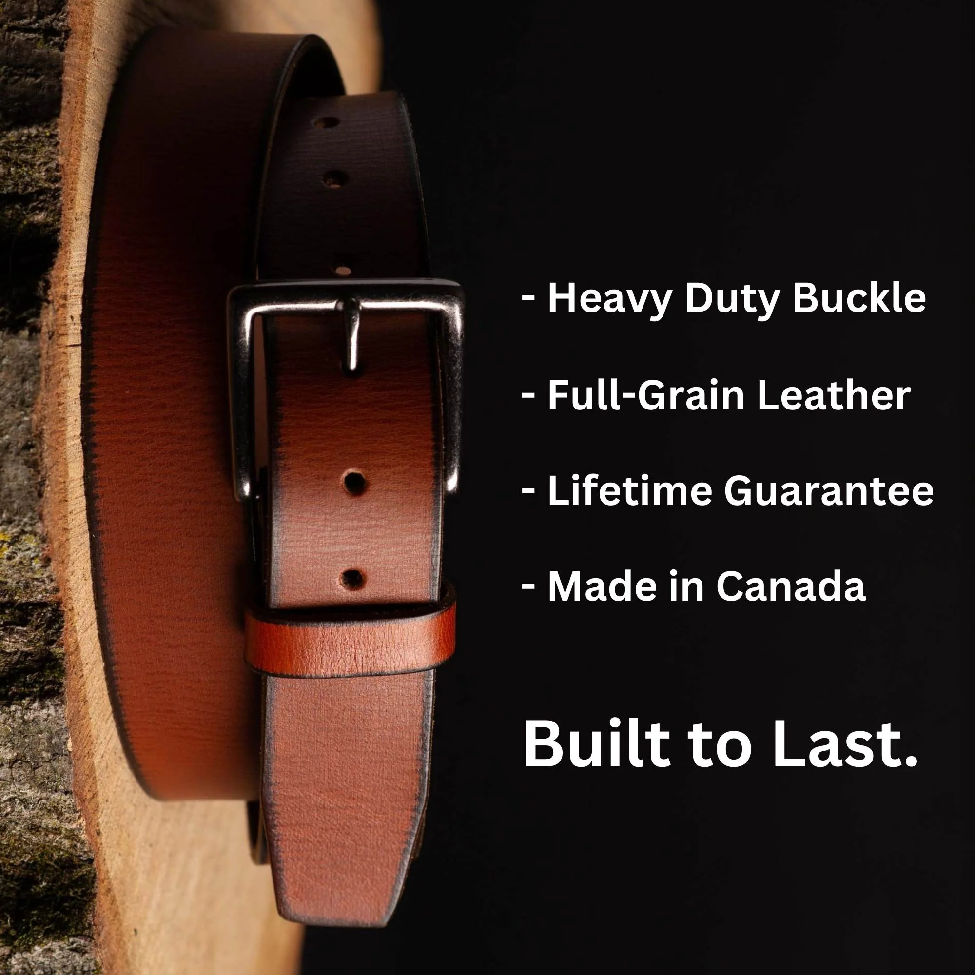 The Canyon Belt - Tan Leather Belt with Charred Edges - Image 9