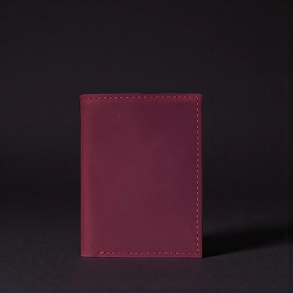 Meraki - Brown Full Grain Leather Trifold Wallet - Image 7