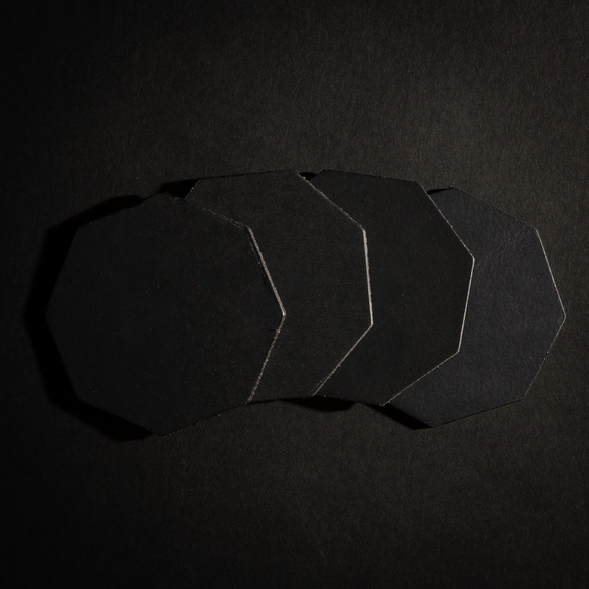 Octagon Coasters - Cognac Distressed Leather Coasters - Made in Canada - Image 4