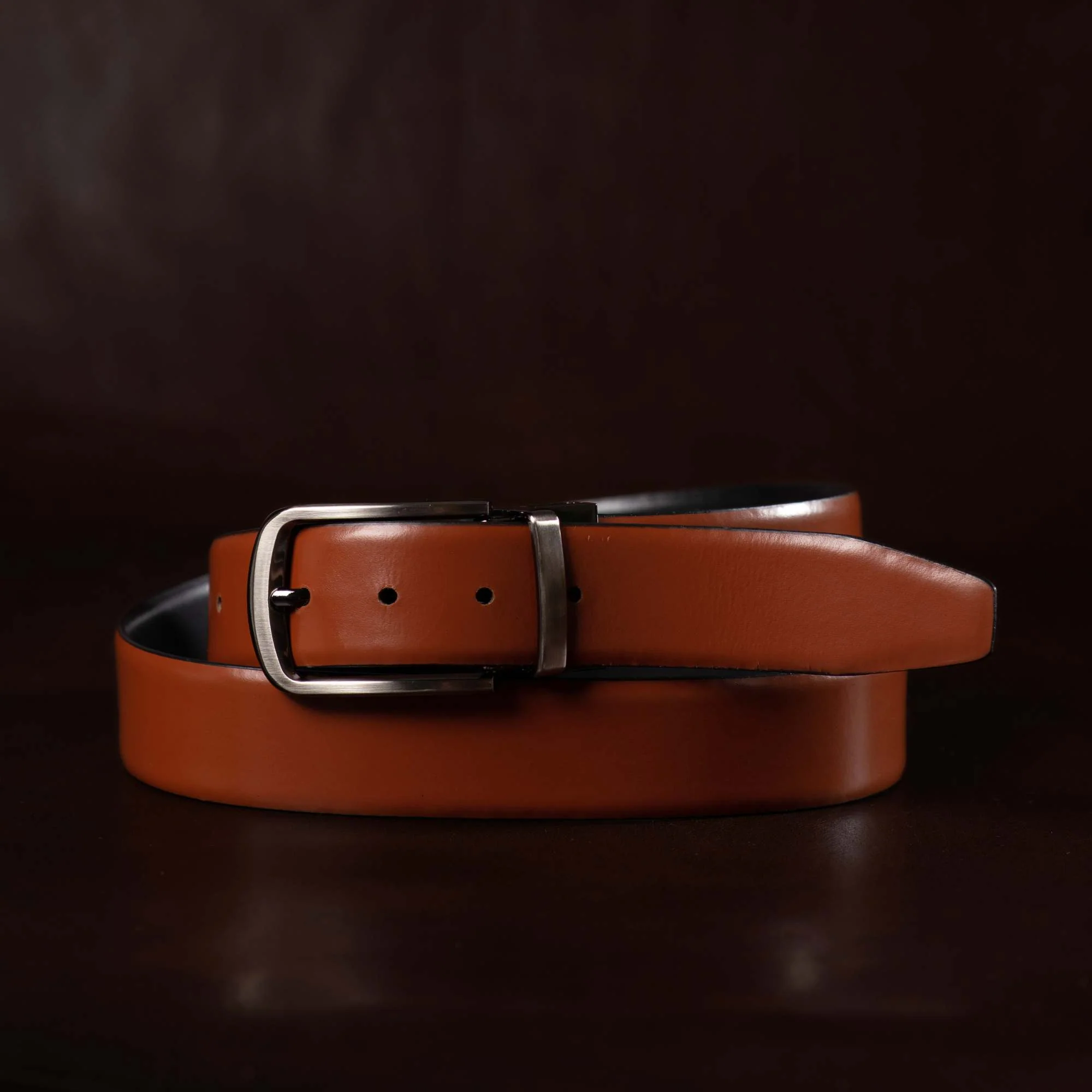 The Harvey Dent Belt - Reversible Black/Brown 100% Real Leather Belt - Image 3