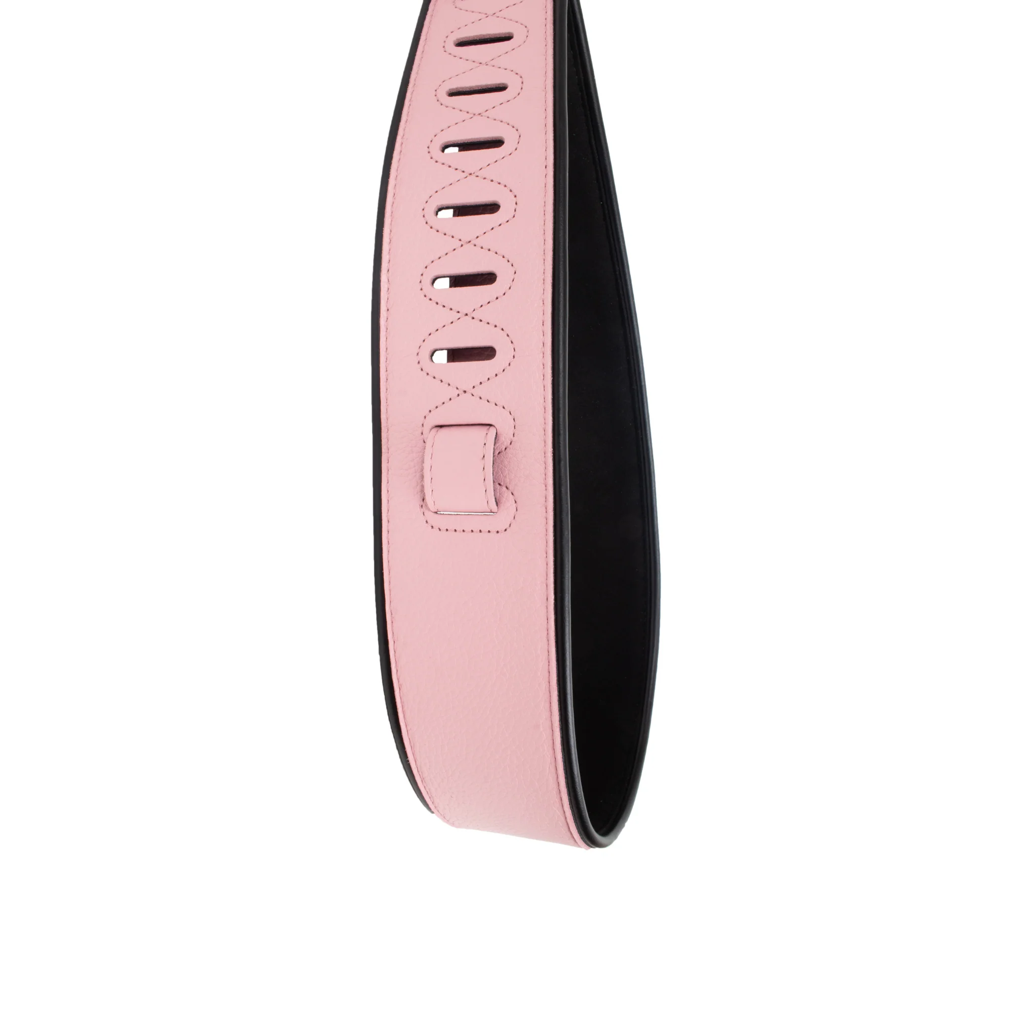 Riot - Limited Edition Pink Edge Pipe Full Grain Leather Guitar Strap - Image 4