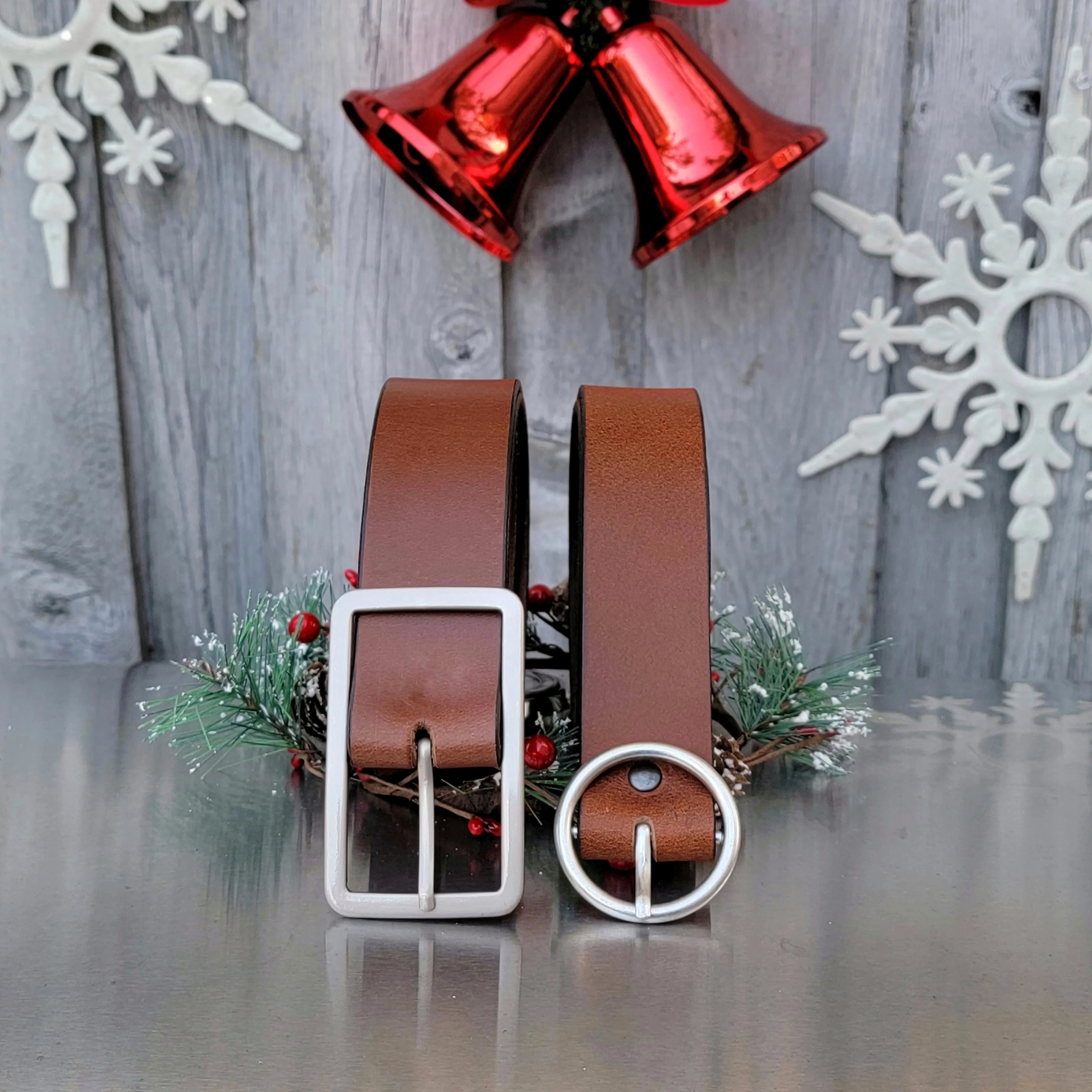 Sempre + Lucille - 2 pc Women's Leather Belt Set - Image 3