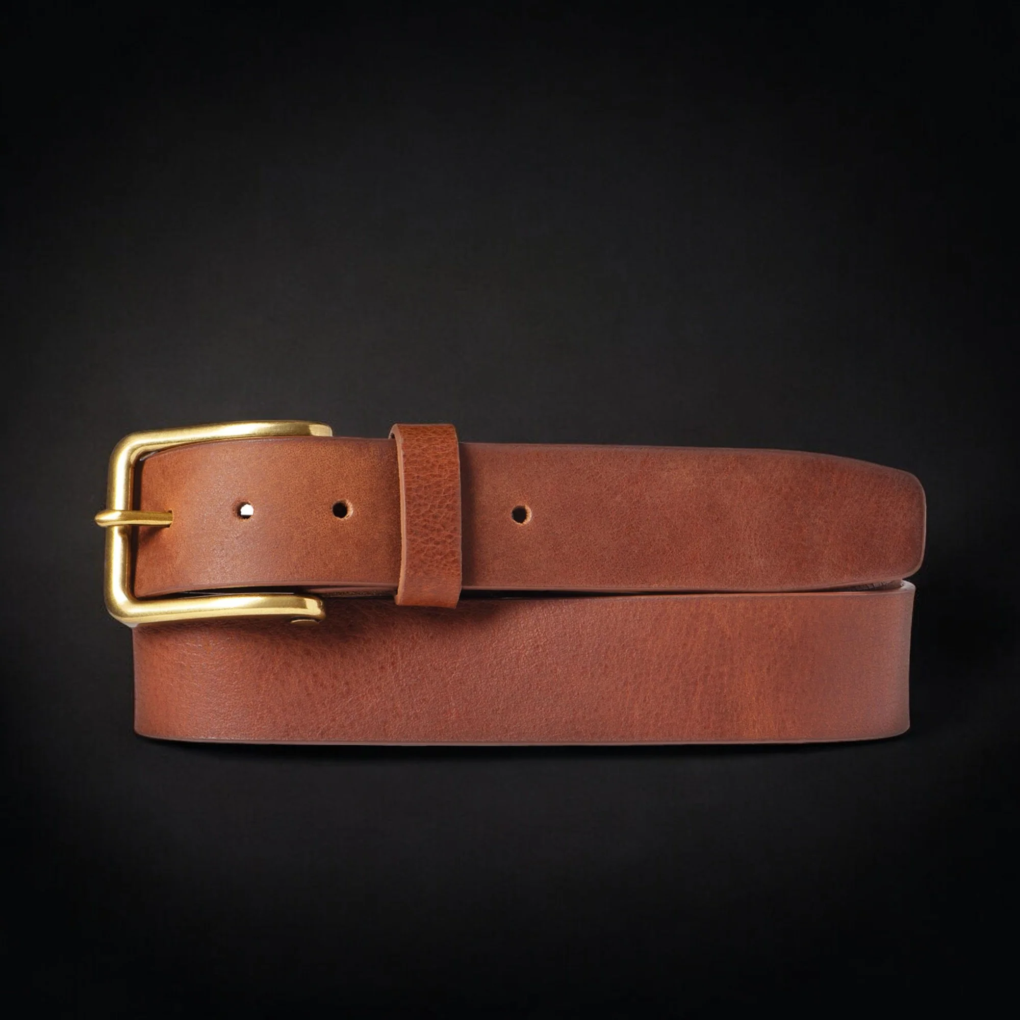 The Alchemist Belt - Brown Leather Belt With Gold-Tone Buckle - Image 3