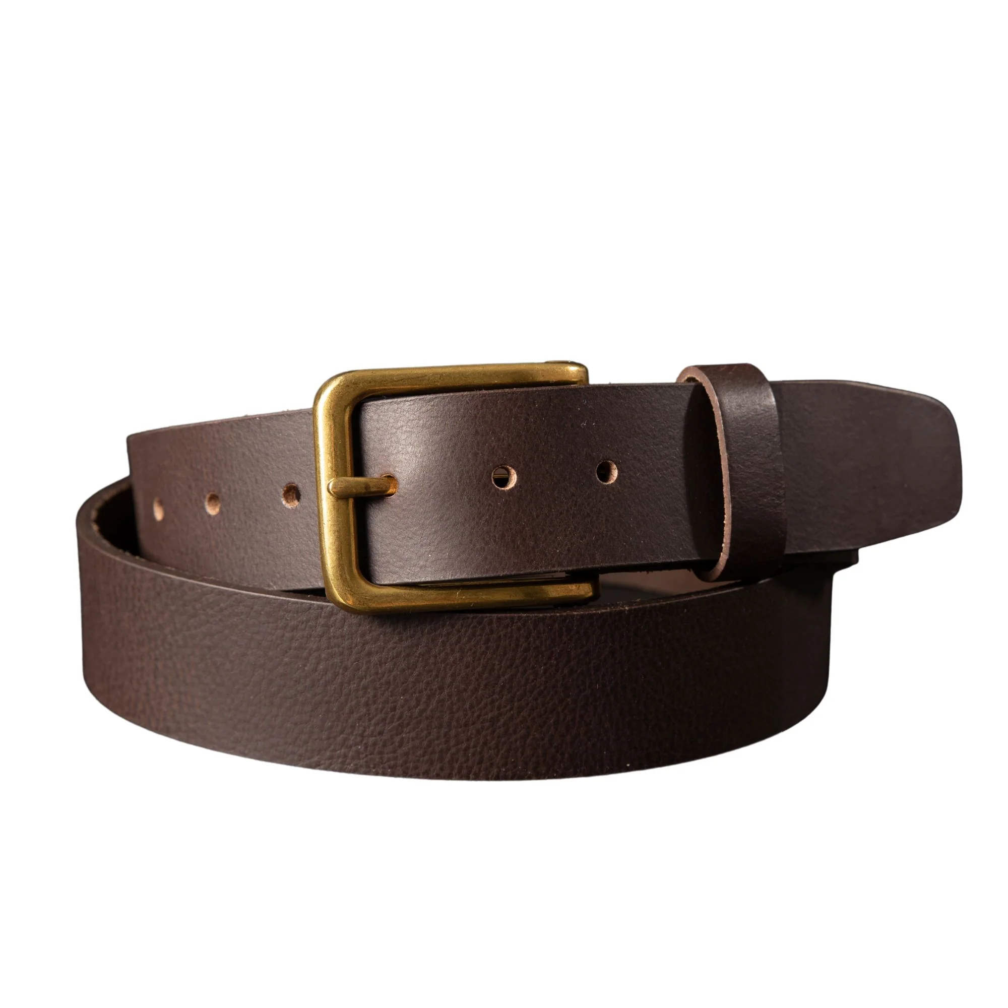 The Alchemist Belt - Brown Leather Belt With Gold-Tone Buckle - Image 9