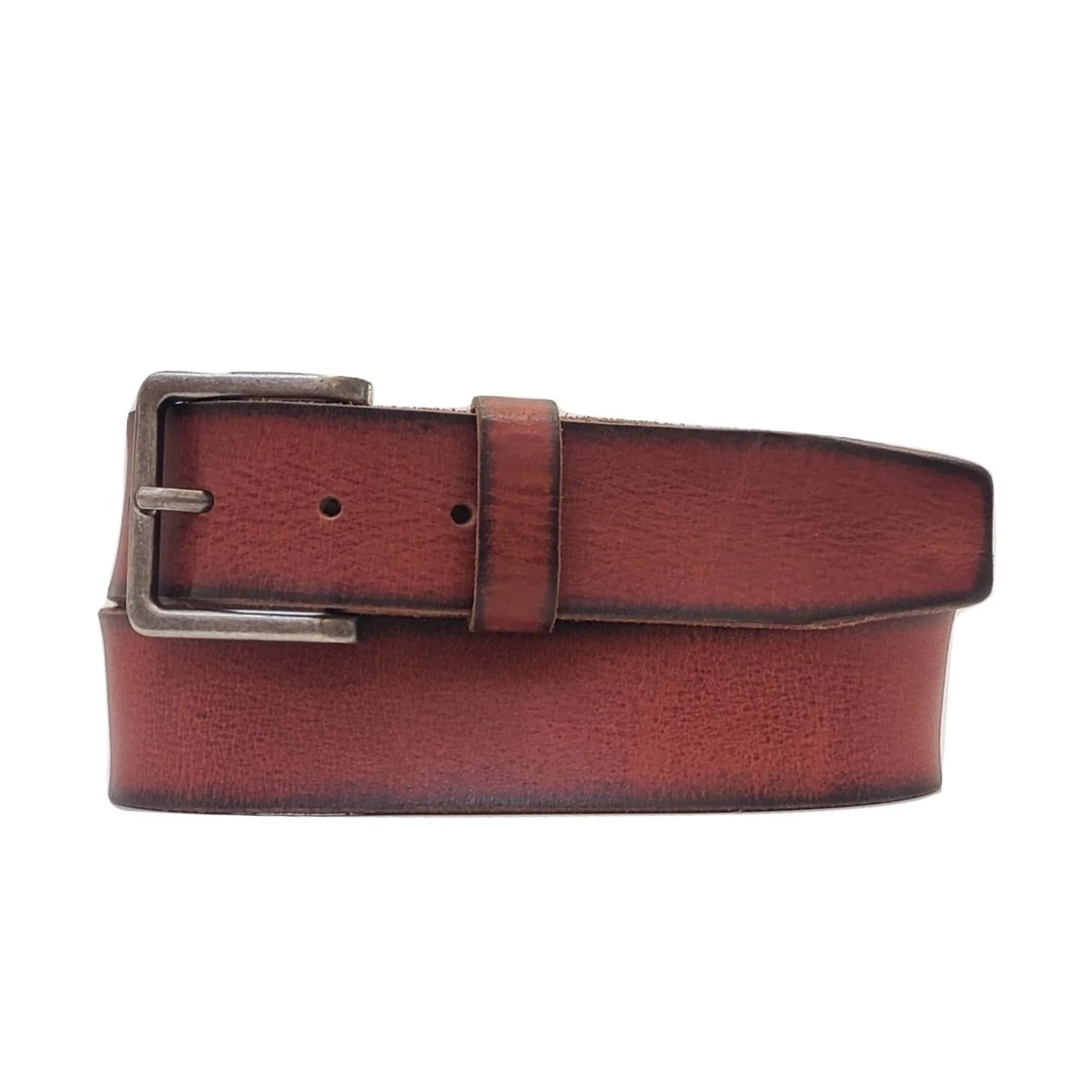The Canyon Belt - Tan Women's Leather Belt with Charred Edges - Image 9