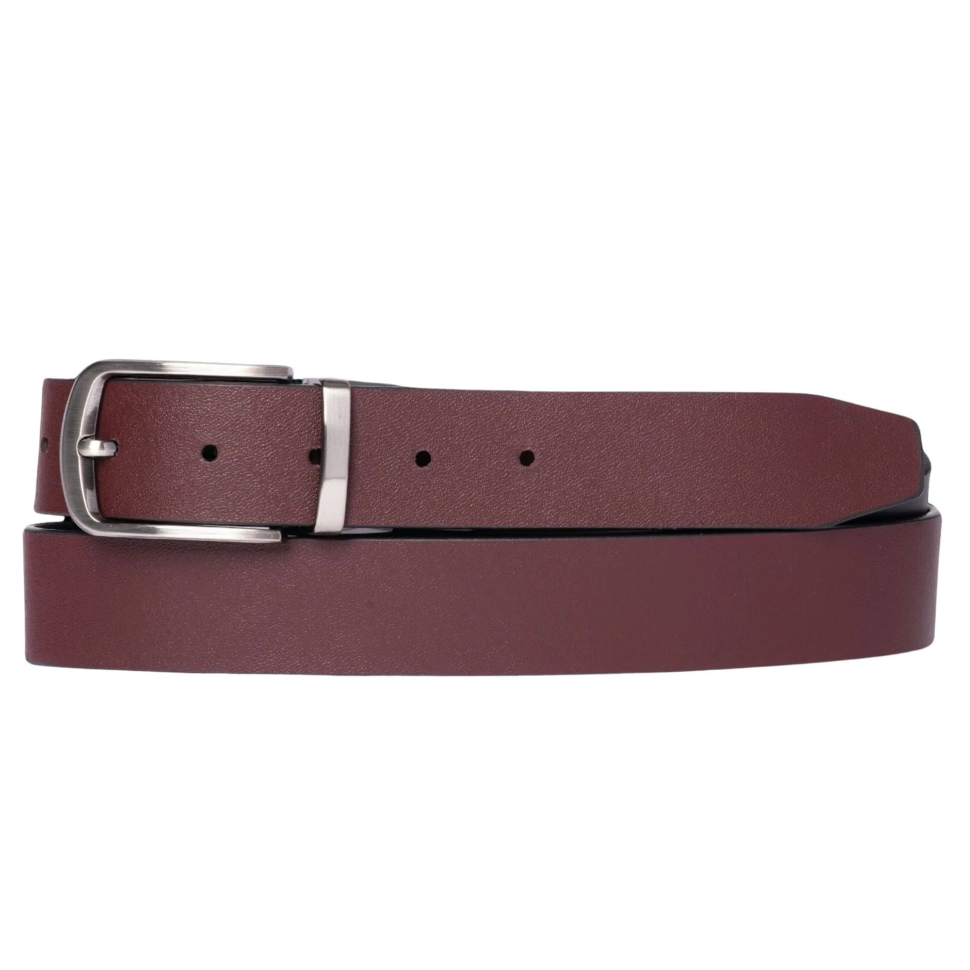 The Harvey Dent Belt - One Piece Reversible Black/Grey 100% Real Leather Belt - Image 9
