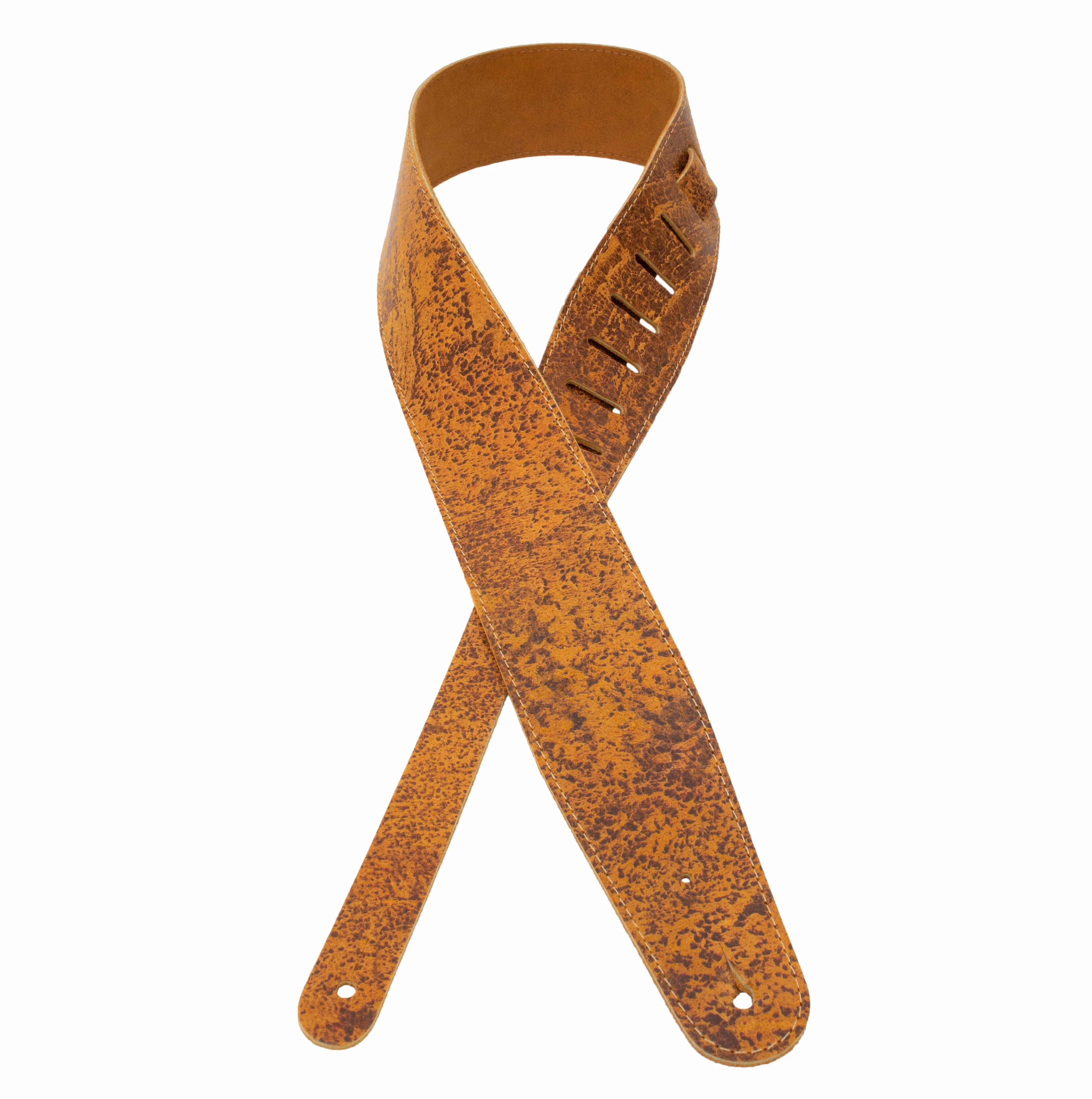 The Legend - Brown Heavyweight Smooth Full Grain Leather Guitar Strap - Image 11