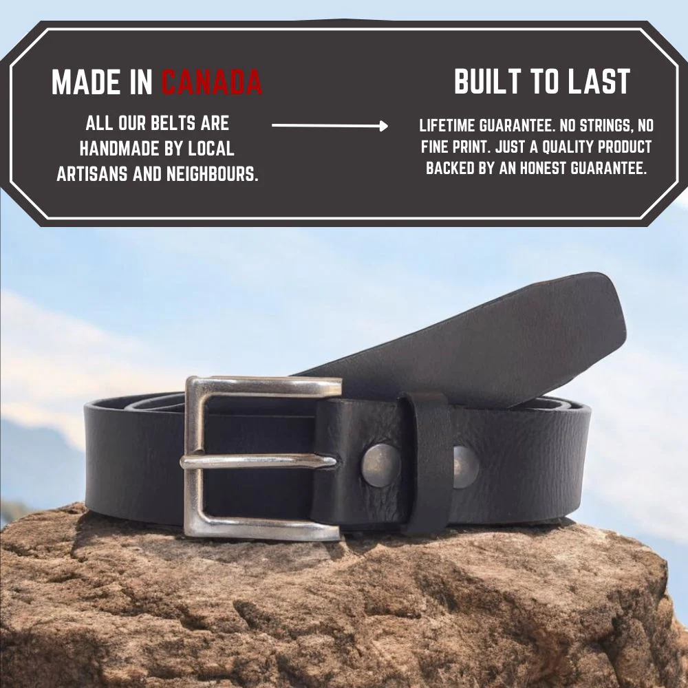 The Long Haul Belt - Classic Black 100% Full-Grain Leather Belt - Image 9