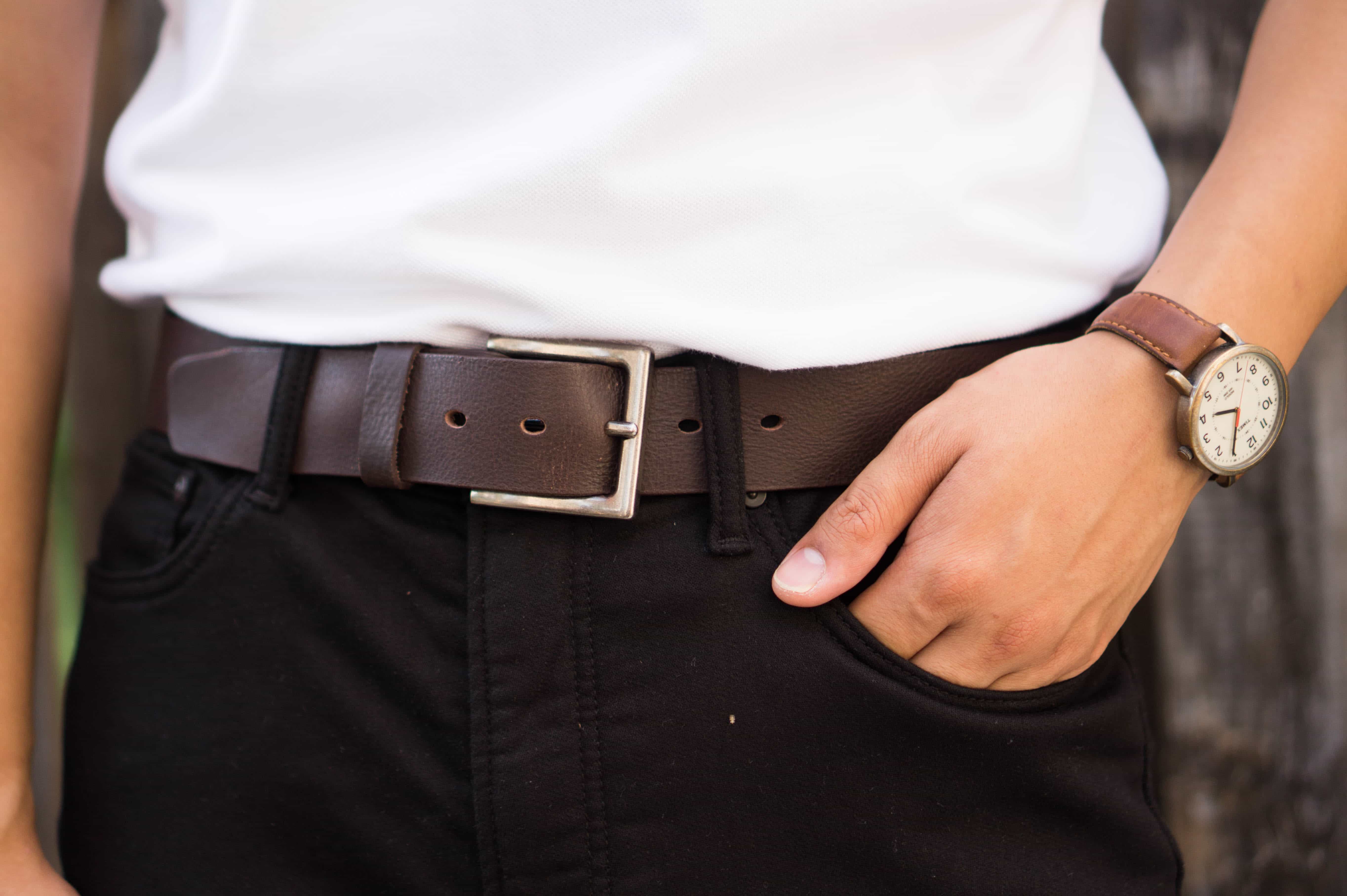 The Long Haul Belt - Black Custom Engraved Leather Belt - Image 10