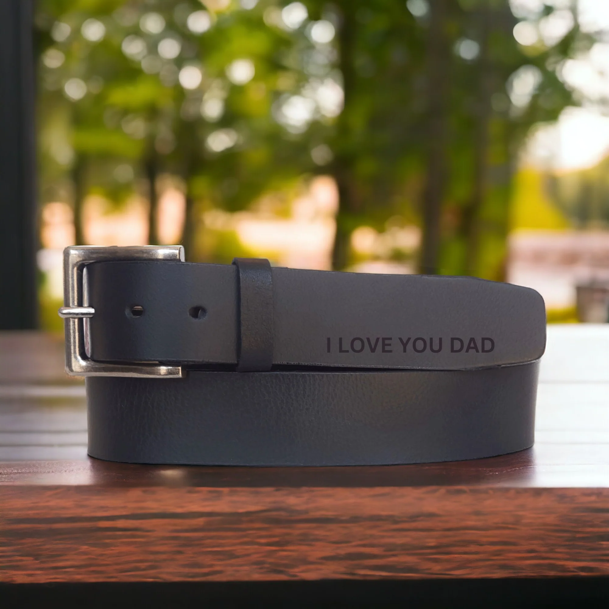 The Long Haul Belt - Brown Custom Engraved Leather Belt - Image 5