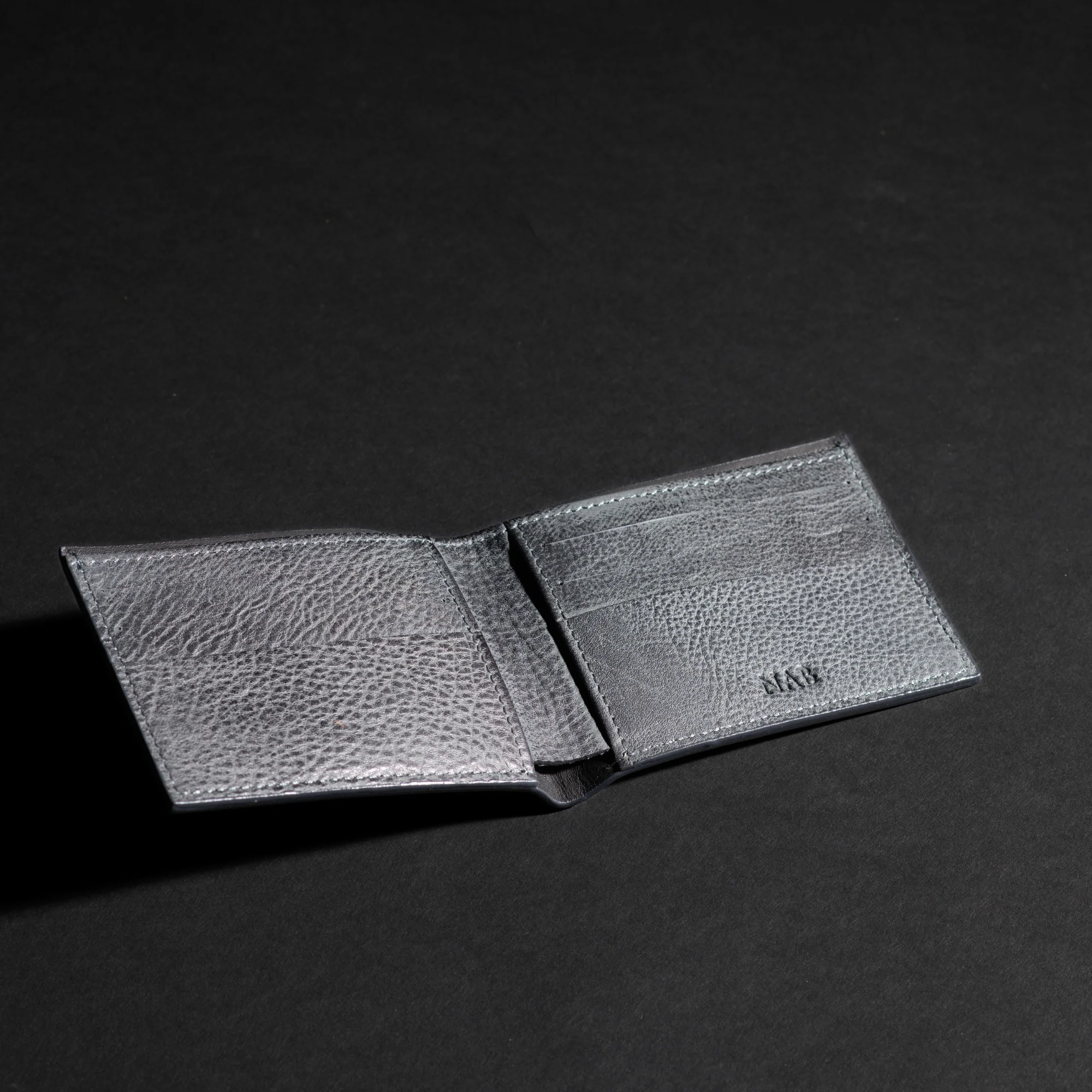 The Maverick Wallet - Cognac American Pebble Grain Bison Leather Wallet - Image 10