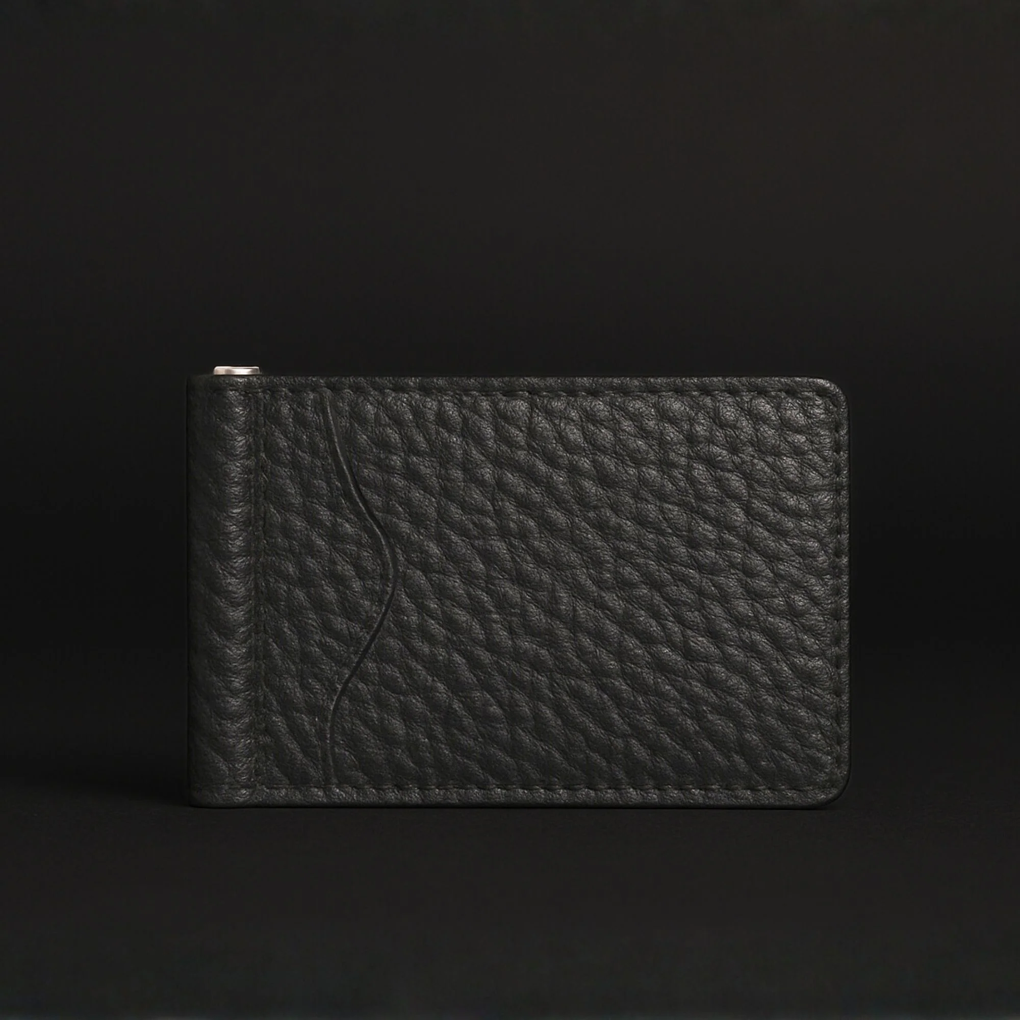 The Maverick Card Holder -Limited Edition Cognac Speckled Bison Leather Slim Money Clip Wallet - Image 4