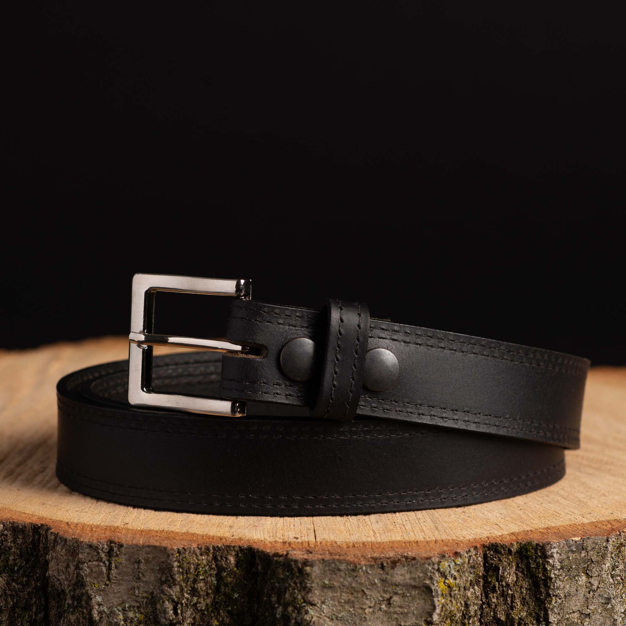 The Milestone Belt - Black Formal 100% Real Leather Belt - Image 7