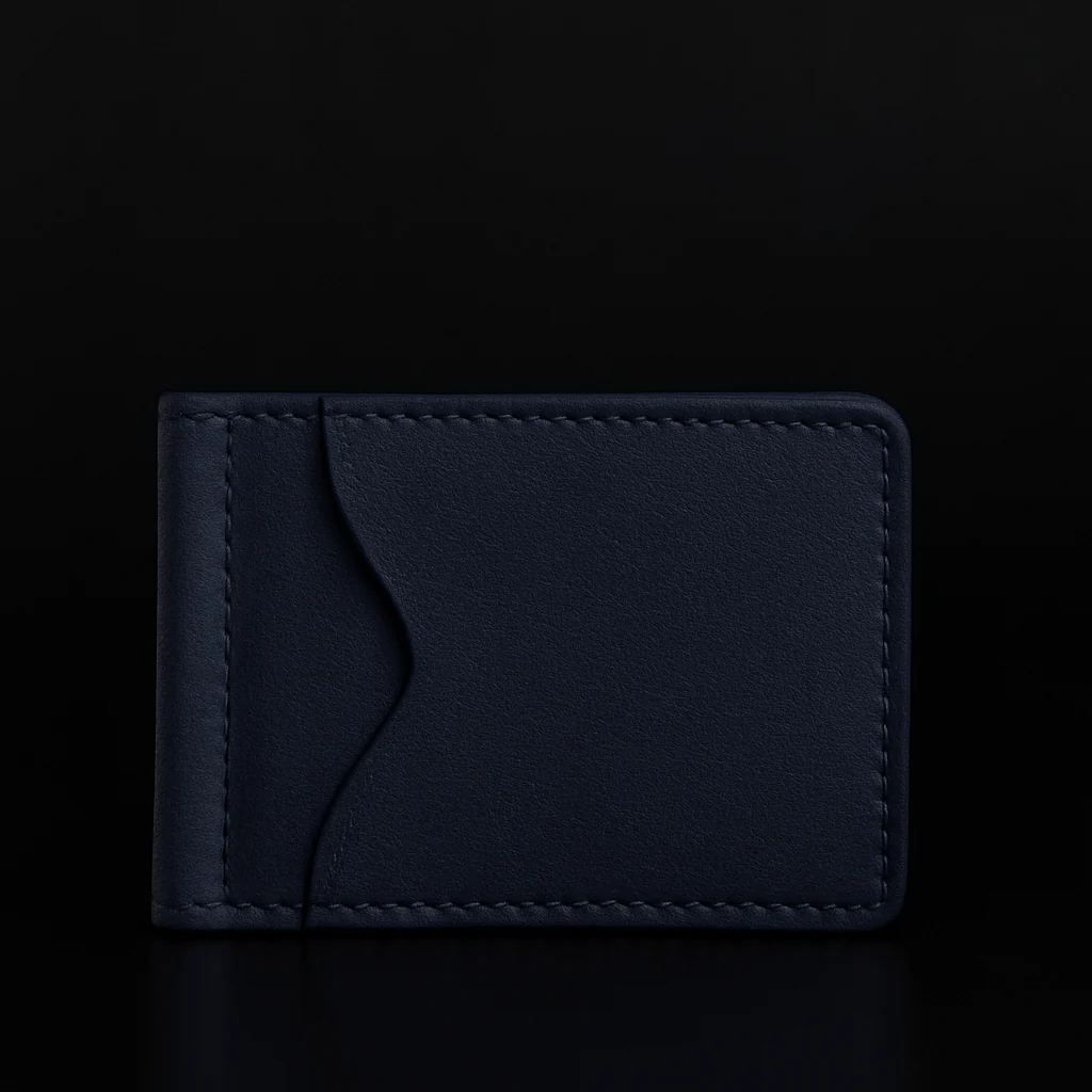 The Pinnacle Wallet - Cognac Slim Money Clip Pebble Grain Leather Wallet - Image 10