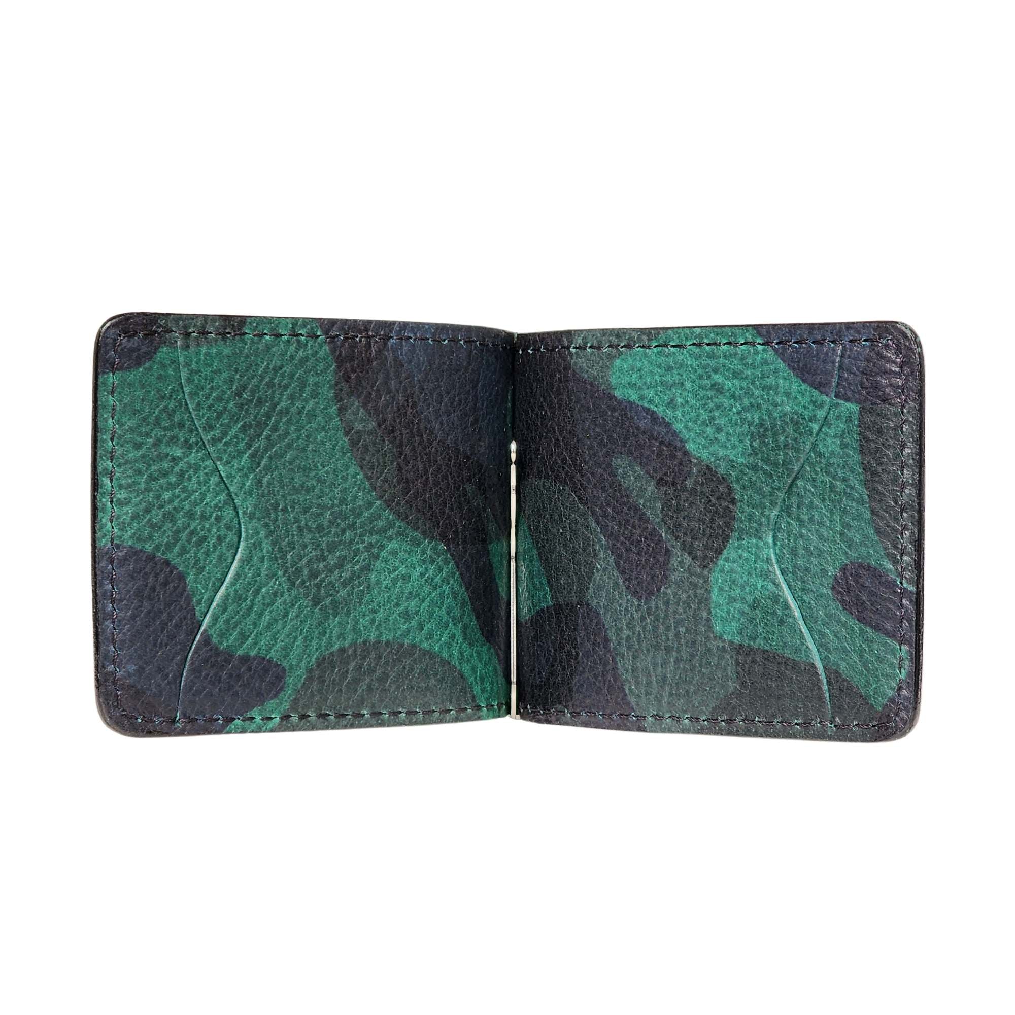 The Pinnacle Wallet - Limited Edition Camo Slim Money Clip Pebble Grain Leather Wallet - Image 4