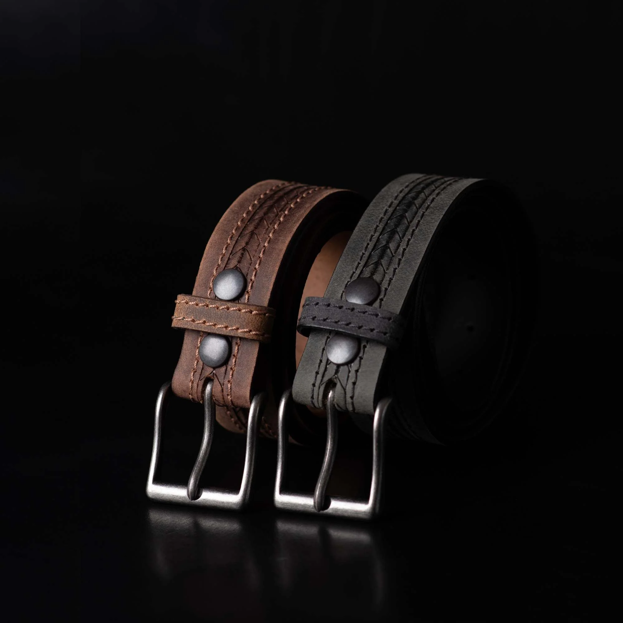 The Purpose Belt - Black Custom Engraved Arrow Patterned 100% Real Leather Belt - Image 7