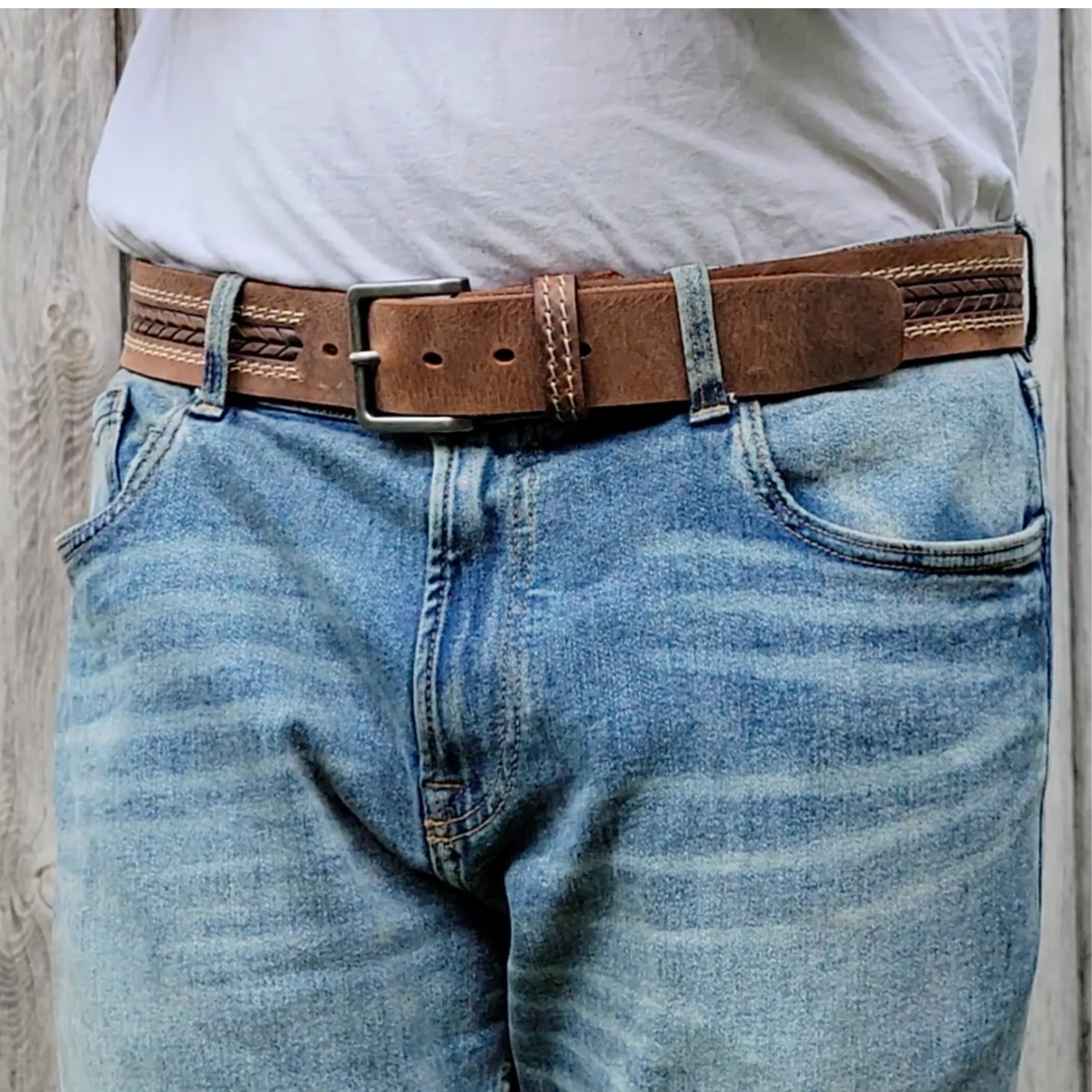 The Purpose Belt - Brown Custom Engraved 100% Real Distressed Leather Belt - Image 10