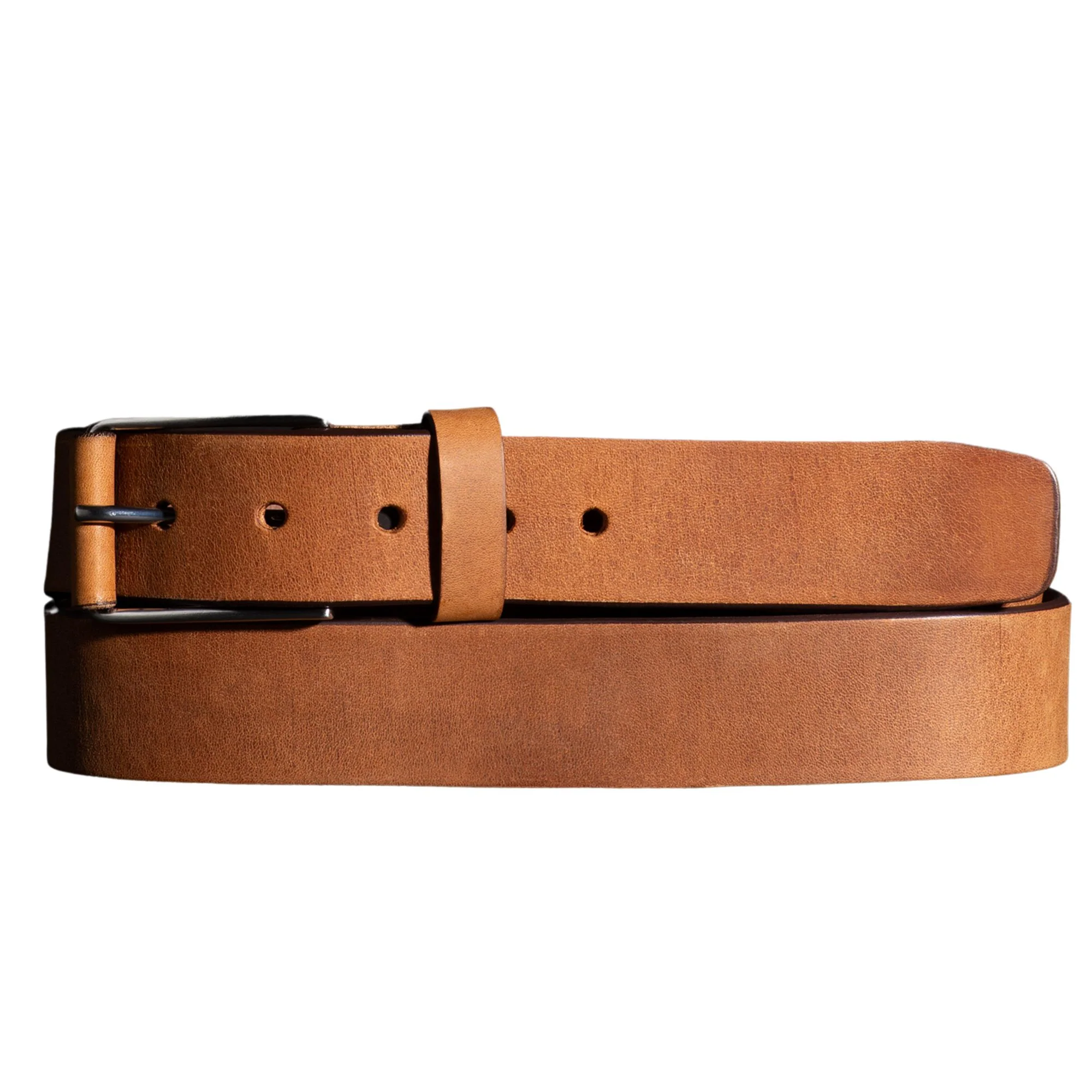 The Spartan Belt - Brown Leather Belt With Leather Wrapped Buckle - Image 10