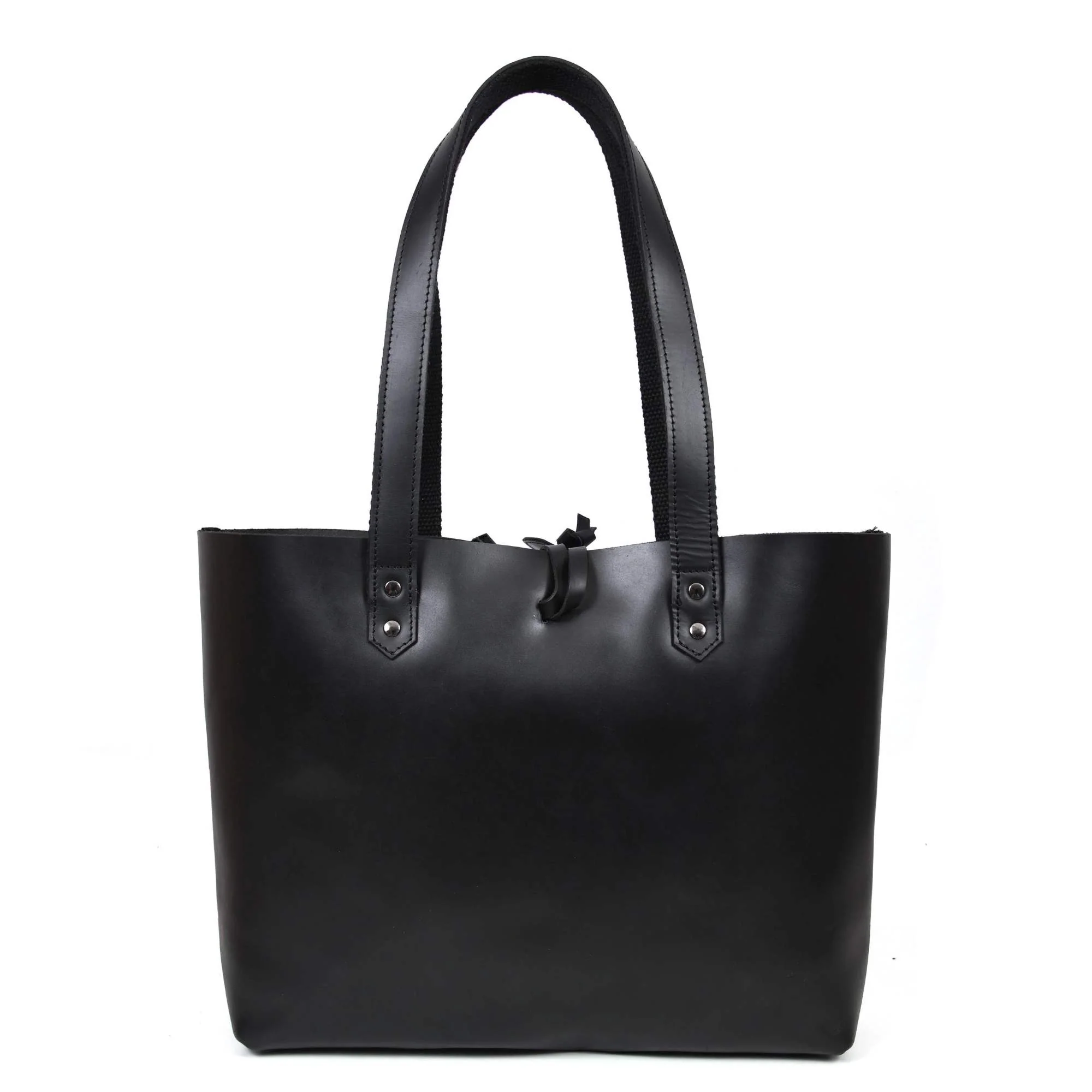 Tolredo - Black Leather Tote Bag with Leather Closure - Image 10
