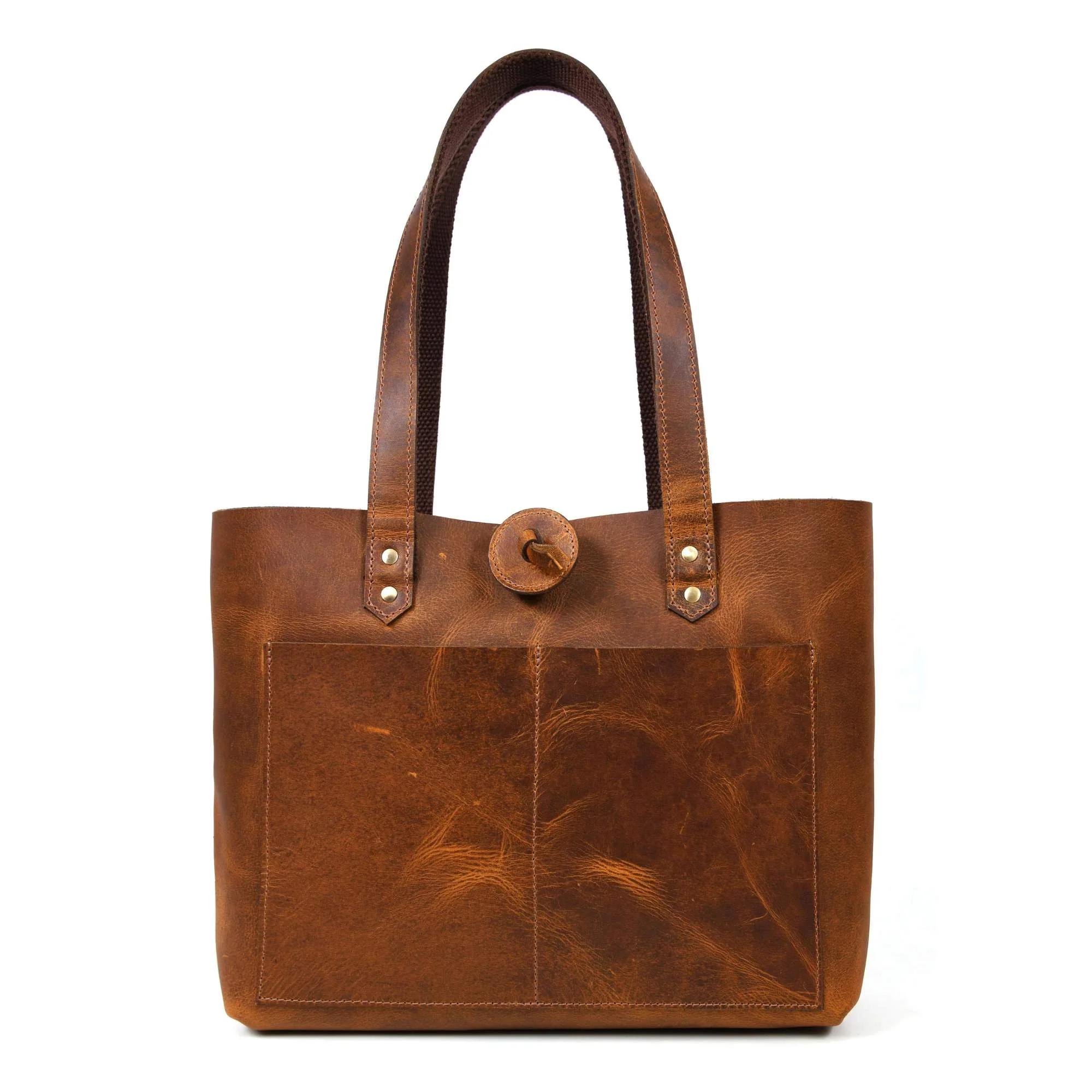 Tolredo - Black Leather Tote Bag with Leather Closure - Image 12