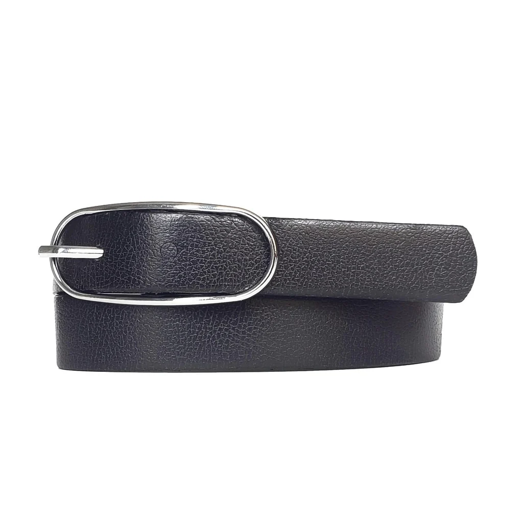 Aika - Brown Leather Waist Belt with Oval Buckle - Made in Canada - Image 5