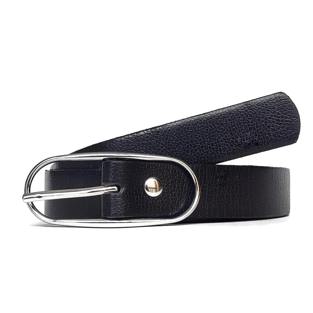 Aika - Brown Leather Waist Belt with Oval Buckle - Made in Canada - Image 6
