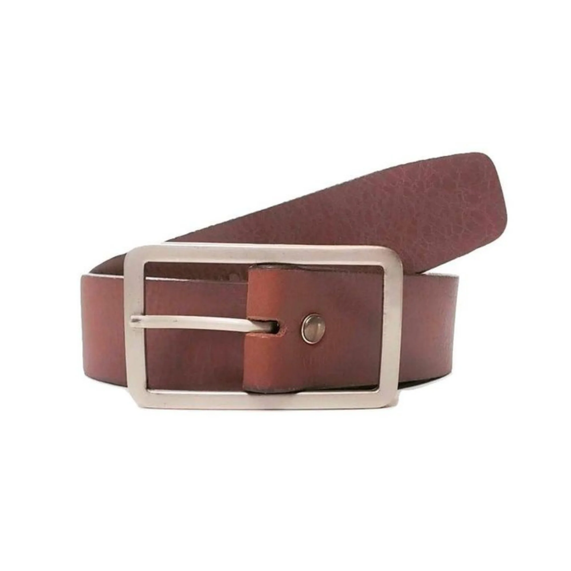 Lucille - Black Leather Dress Belt with Rectangle Buckle - Made in Canada - Image 9