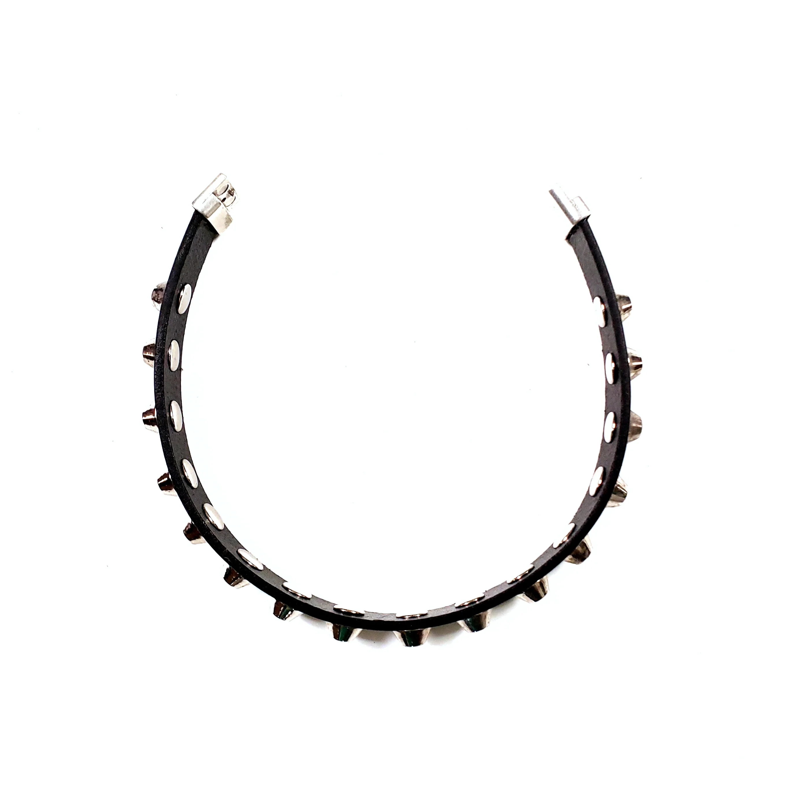 Women's Studded Leather Choker - Made in Canada - Image 3
